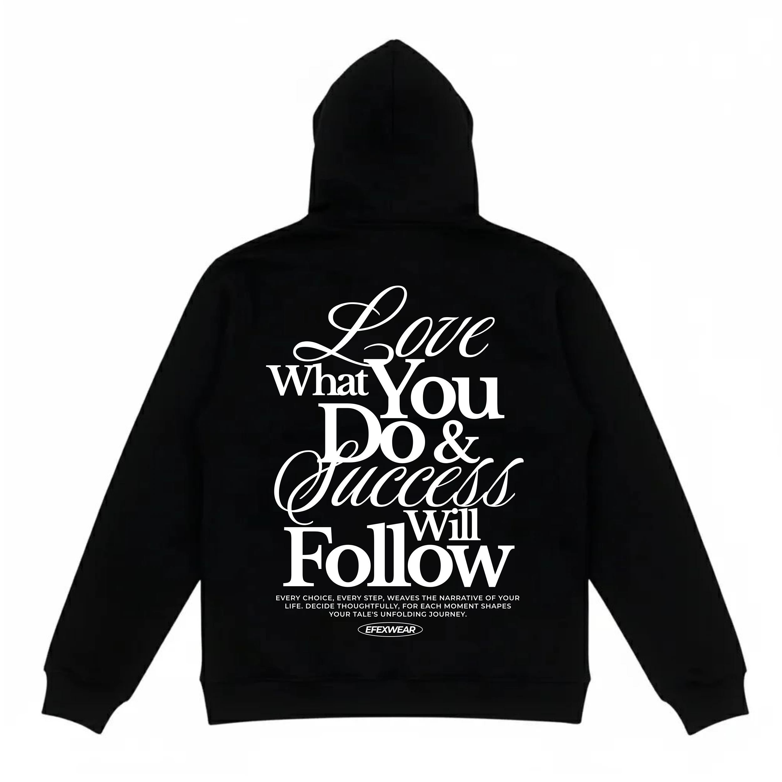 Love You Baskılı Fermuarlı Hoodie