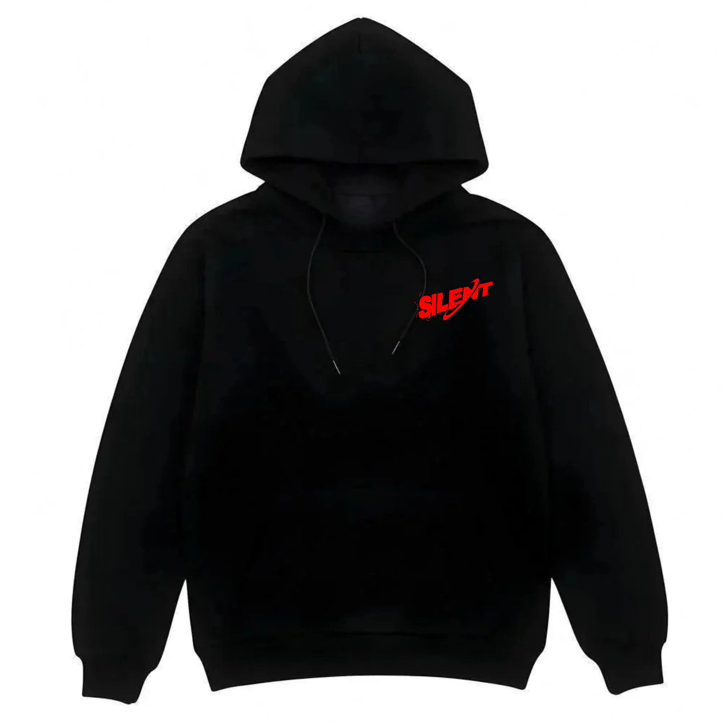 Silent Baskılı Regular Hoodie