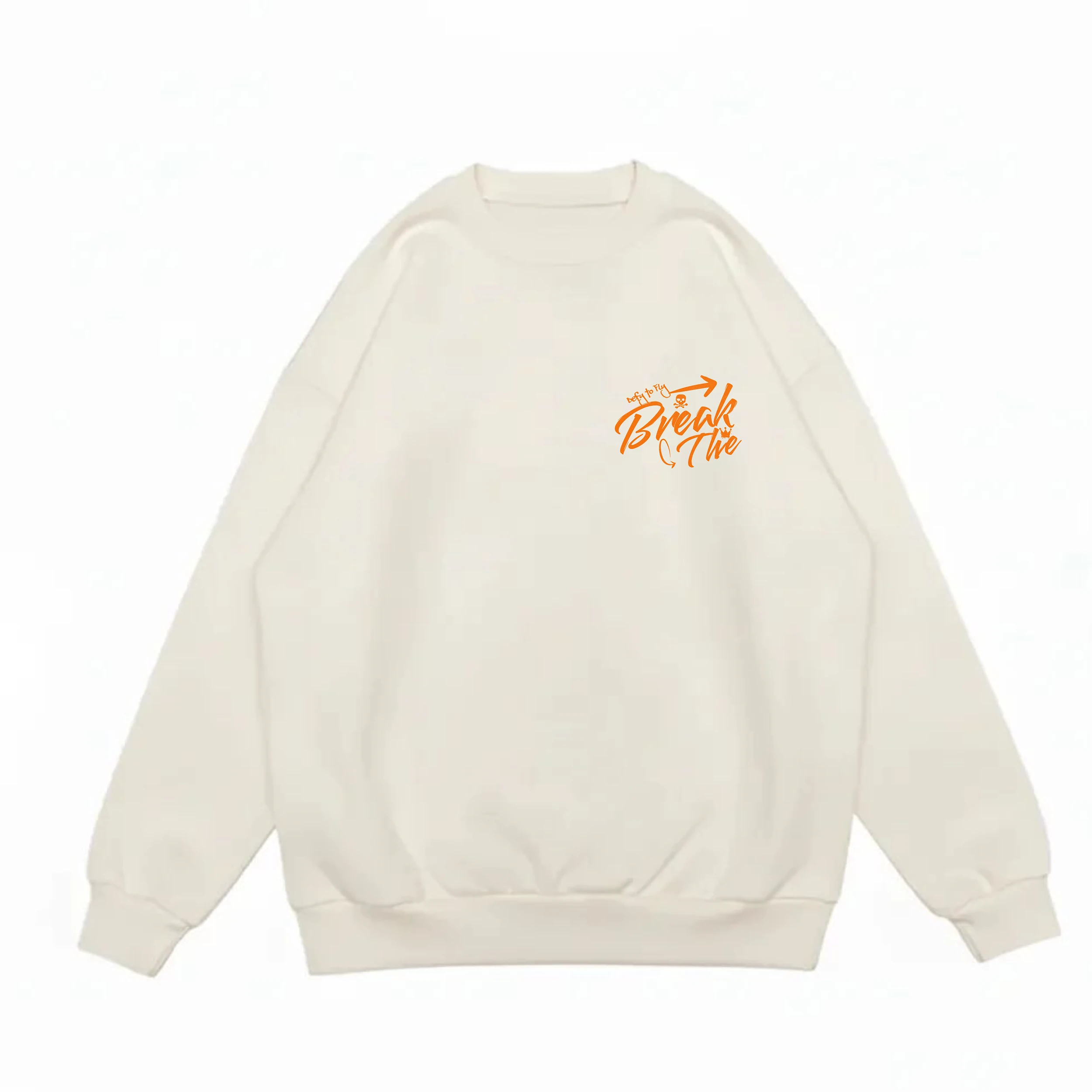 Break The Rules Baskılı Oversize Sweatshirt