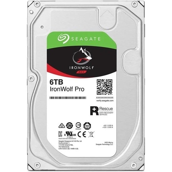 6 TB SEAGATE 3.5 IRONWOLF PRO SATA3 7200RPM 256MB ST6000NT001(RESMI DIST GARANTILI)