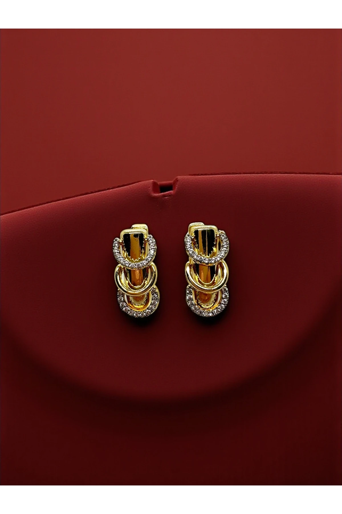 14K Gold Kaplama Zirkon Taşlı Küpe main variant image