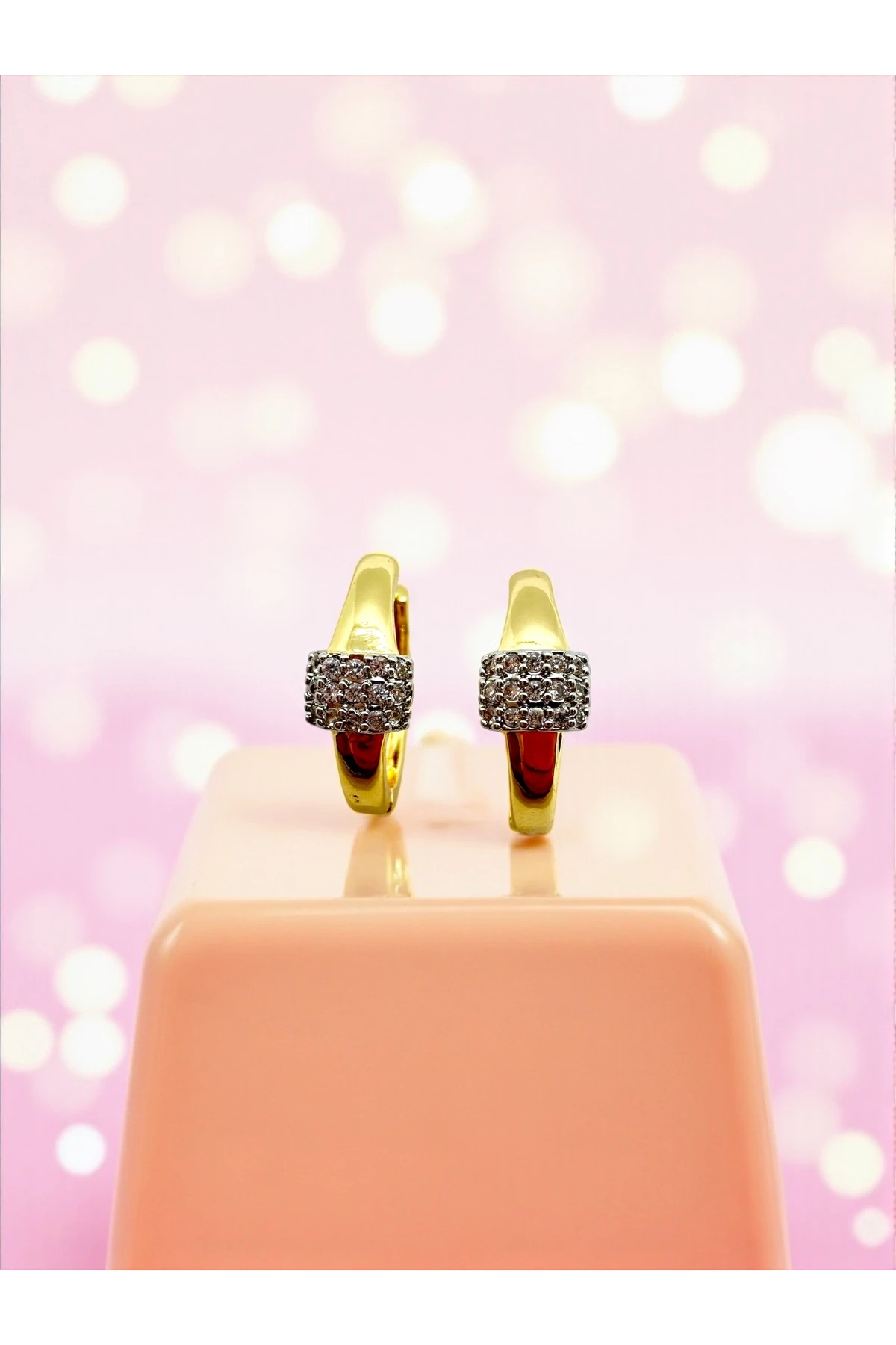 14K Gold Kaplama Zirkon Taşlı Küpe main variant image