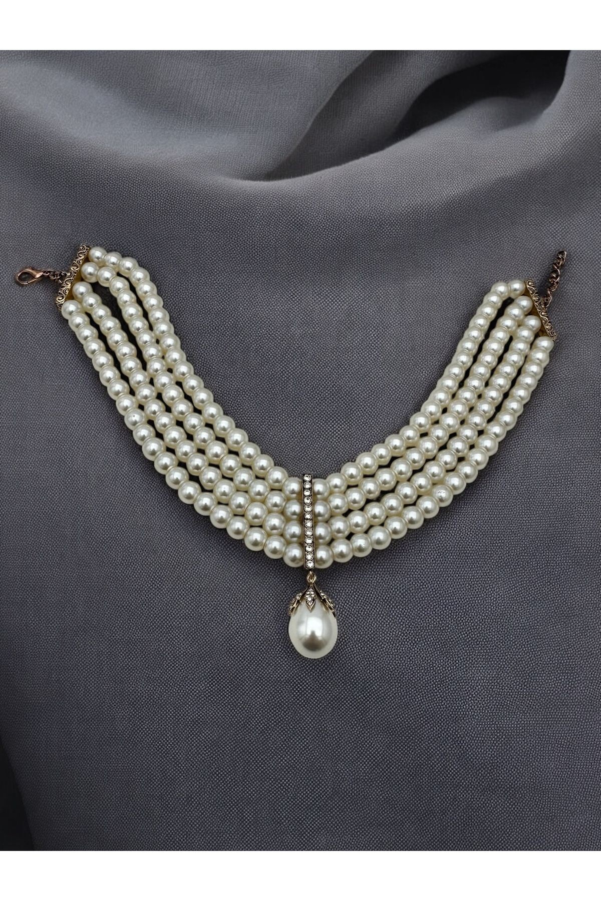 Mayorka İnci Choker (Tasma) Kolye