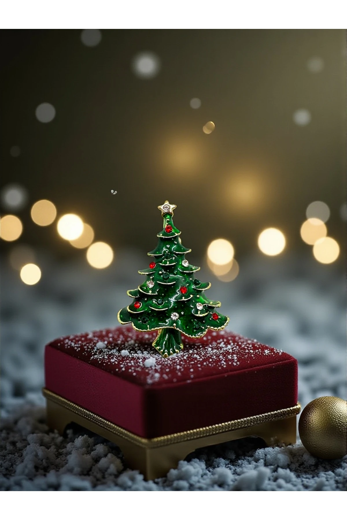 Çam Ağacı Yılbaşı Broş image