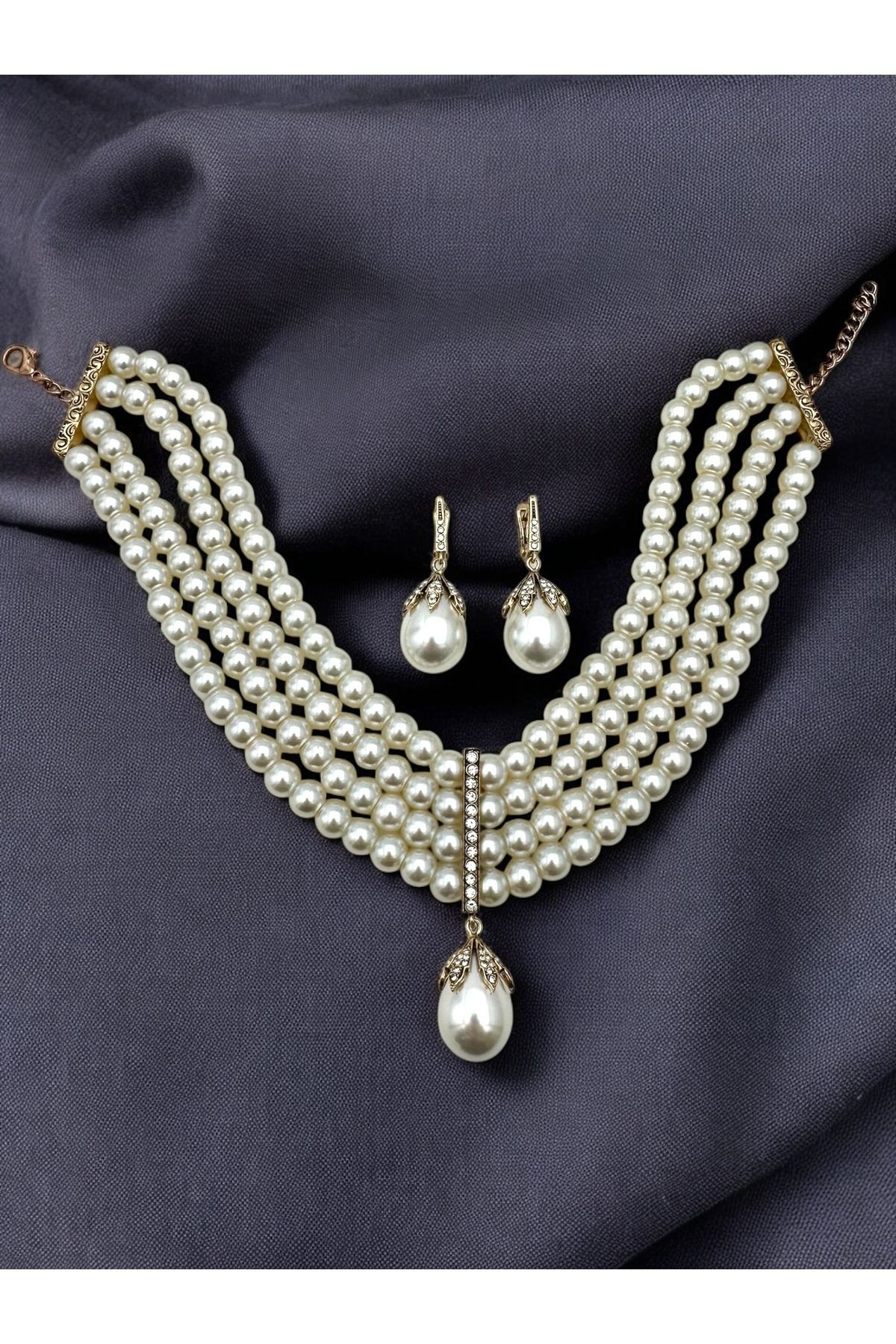 Mayorka İnci Kolye, Küpe Takım main variant image