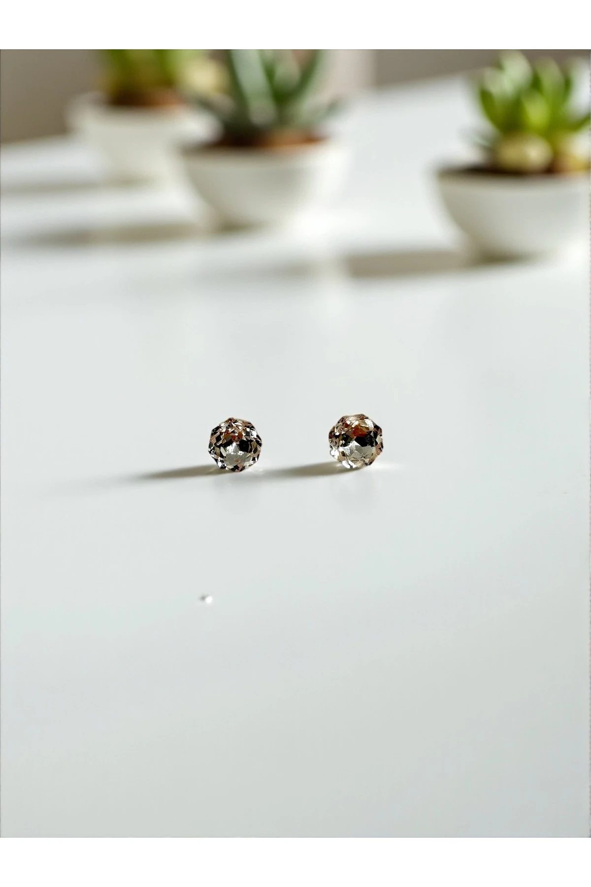 925 Ayar Gümüş Renkli Taşlı Küpe