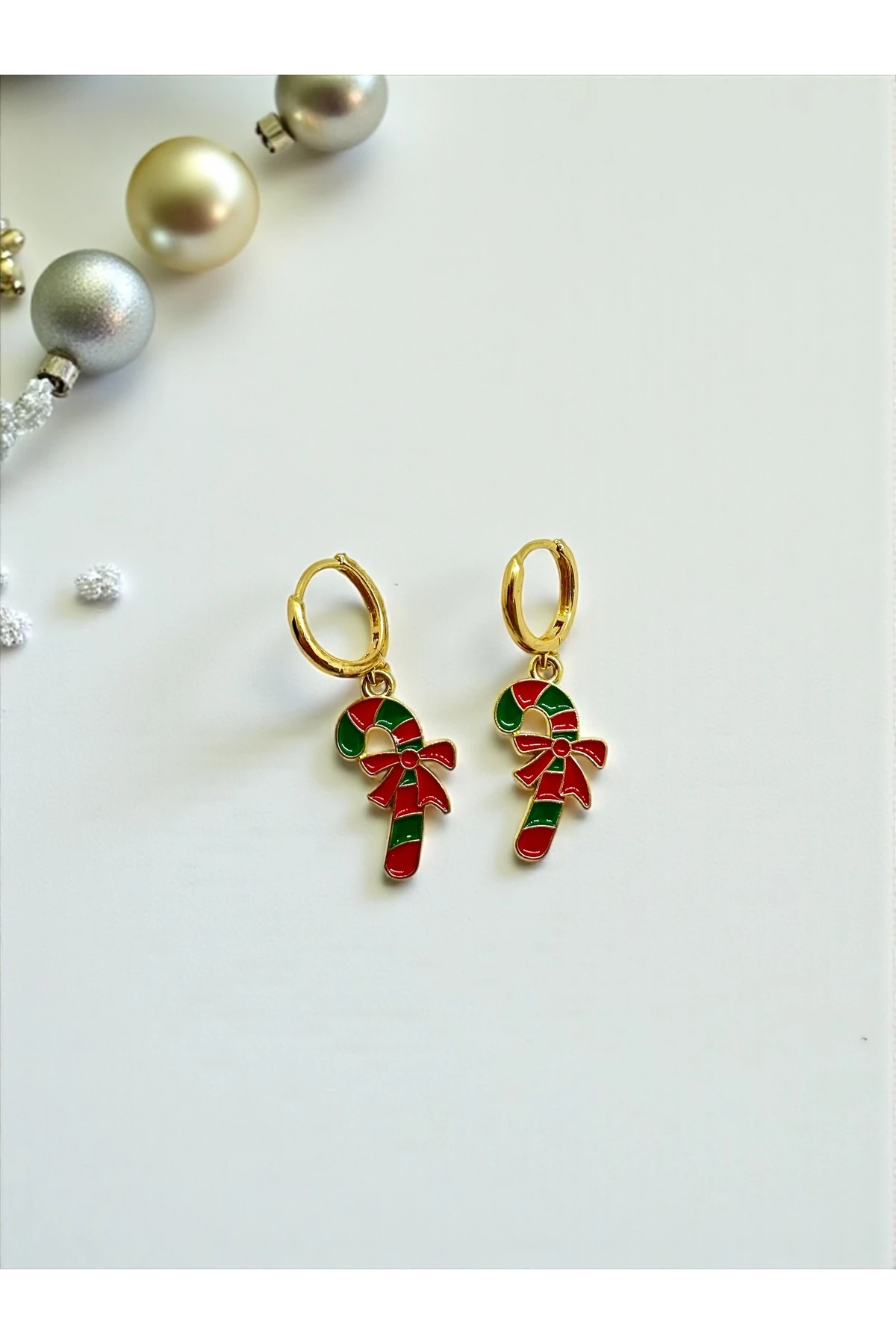 Şeker Kamışı Yılbaşı Küpe