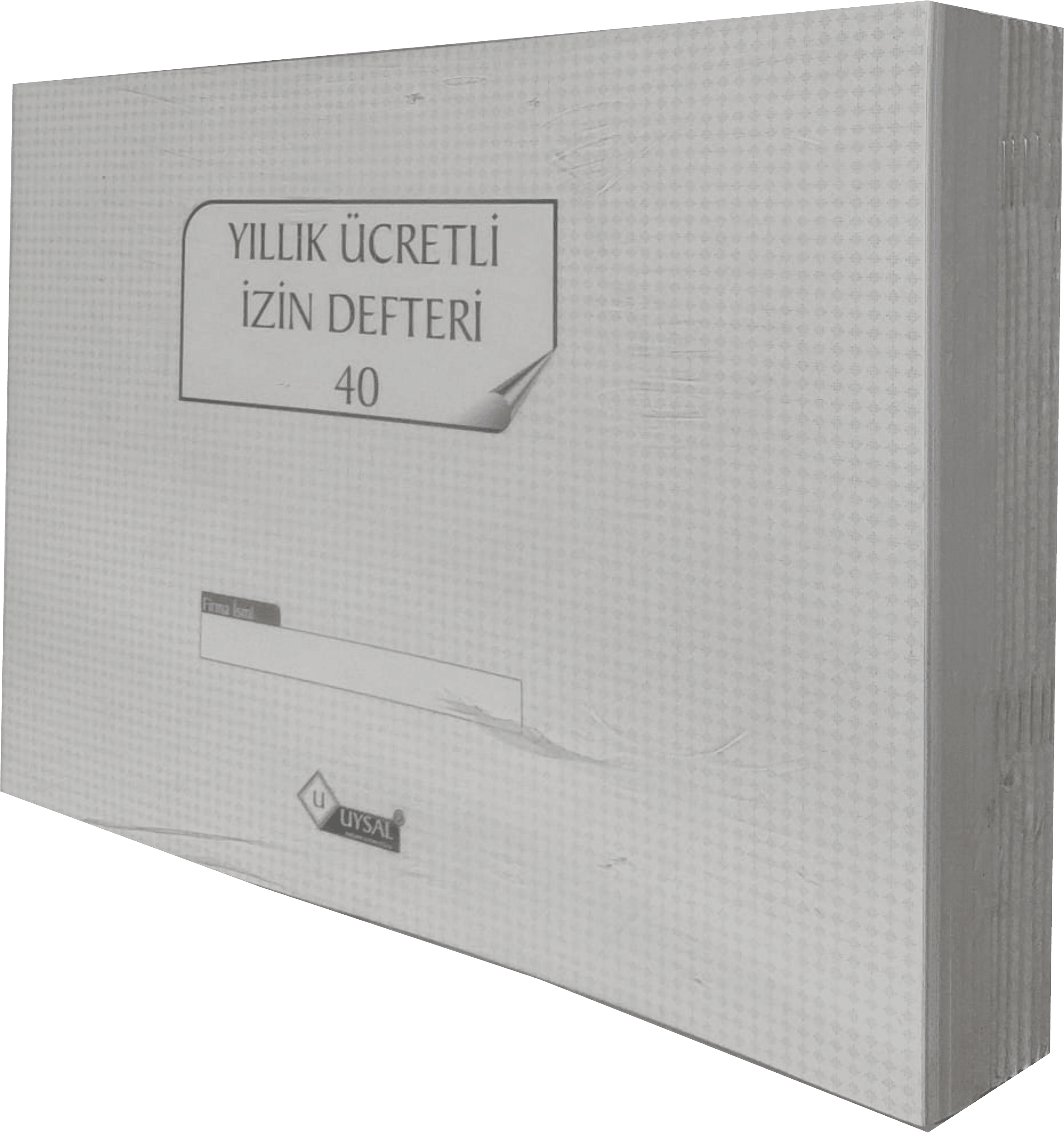 UYSAL Yıllık Ücretli İzin Defteri 40 Yaprak(80 SAYFA) Numaralı 10 Lu Paket Karton Kapak