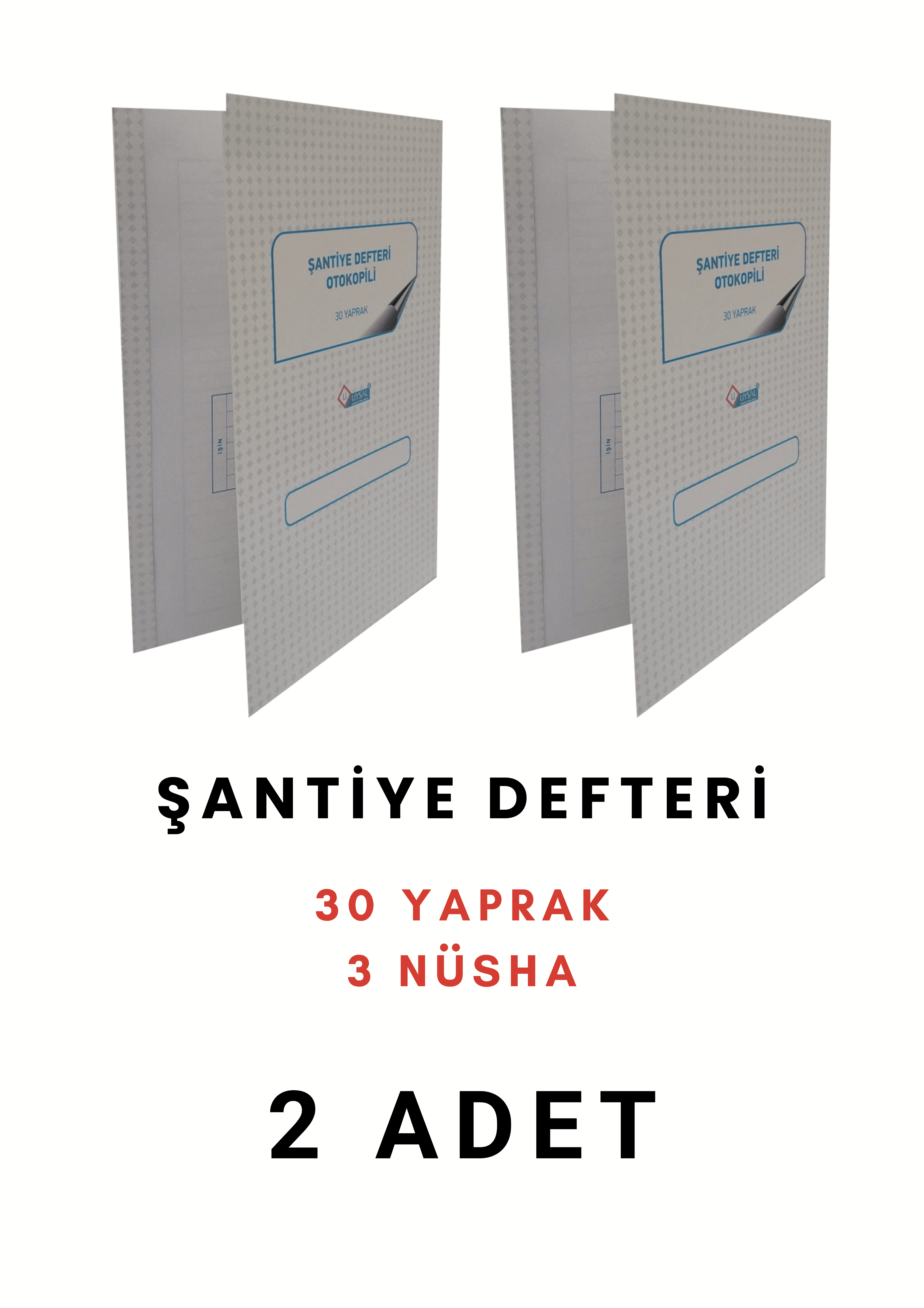 UYSAL Şantiye Defteri 3 Nüsha 30 Yaprak (2 Adet)