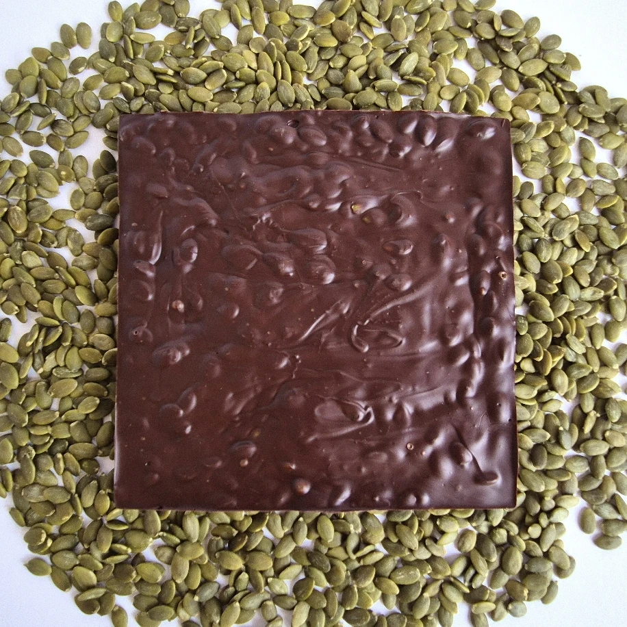 EL YAPIMI BİTTER & KABAK ÇEKİRDEĞİ KIRMA ÇİKOLATA 0 image