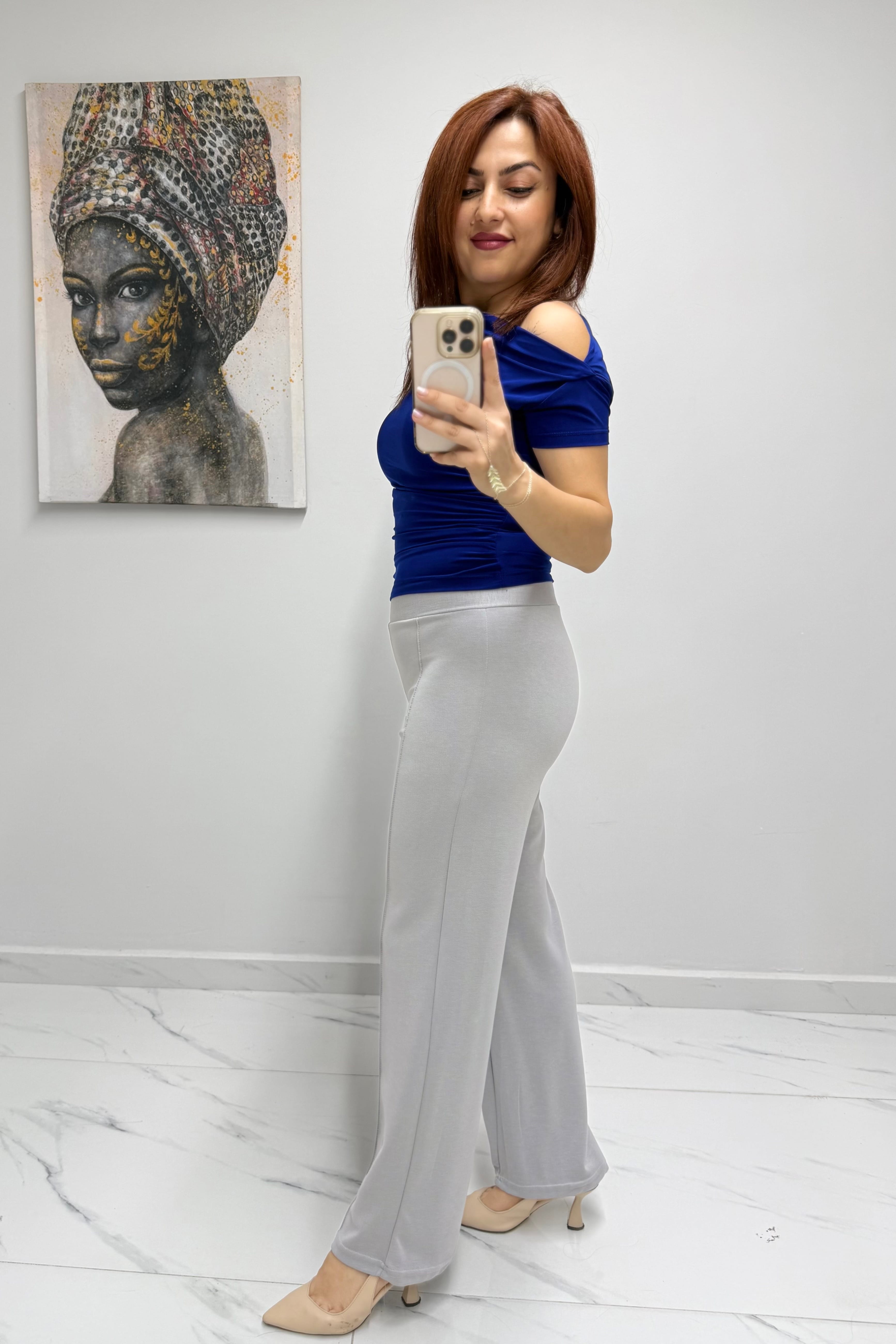 Modal Kumaş Çimalı Palazzo Pantolon