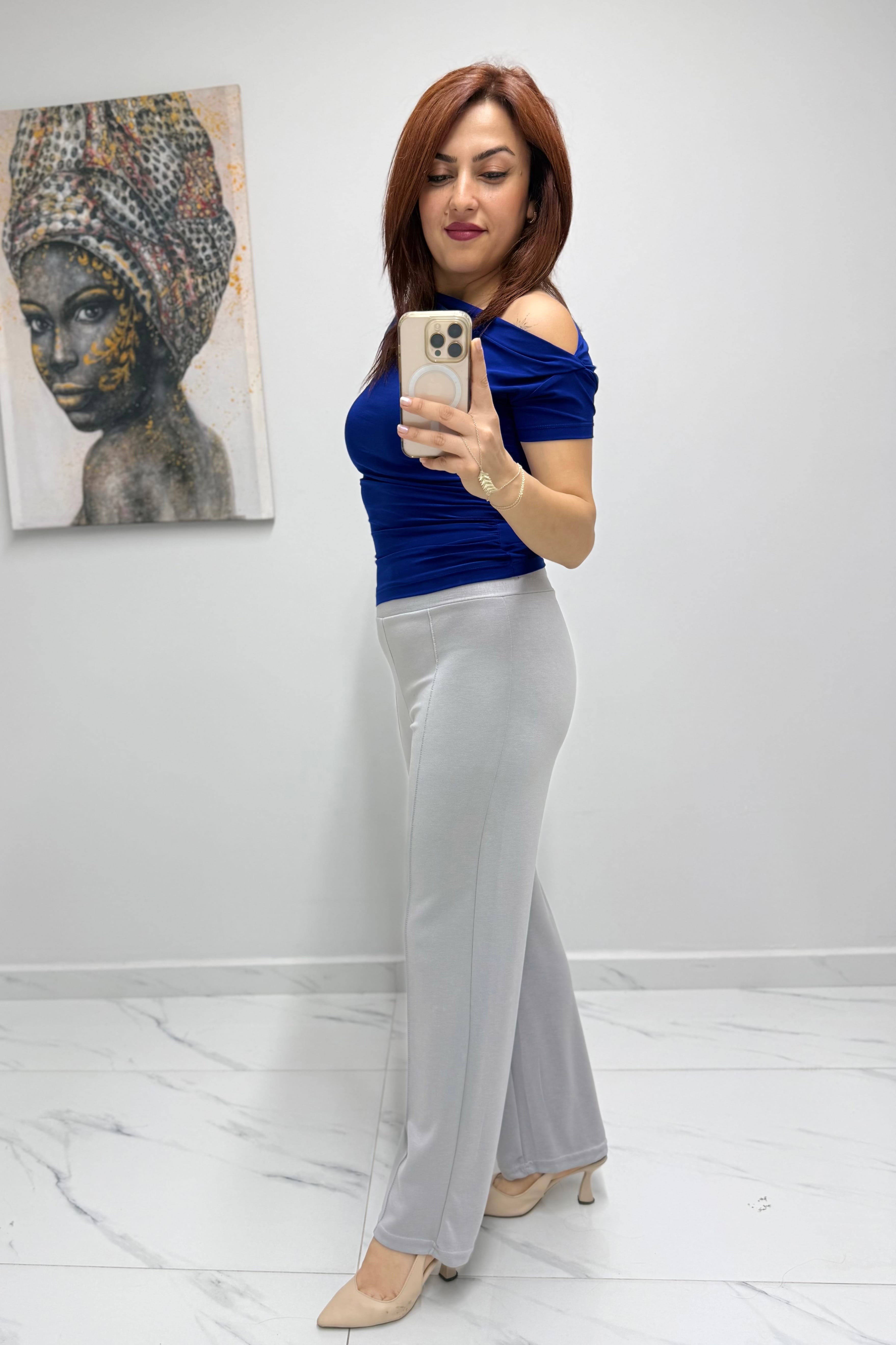 Modal Kumaş Çimalı Palazzo Pantolon