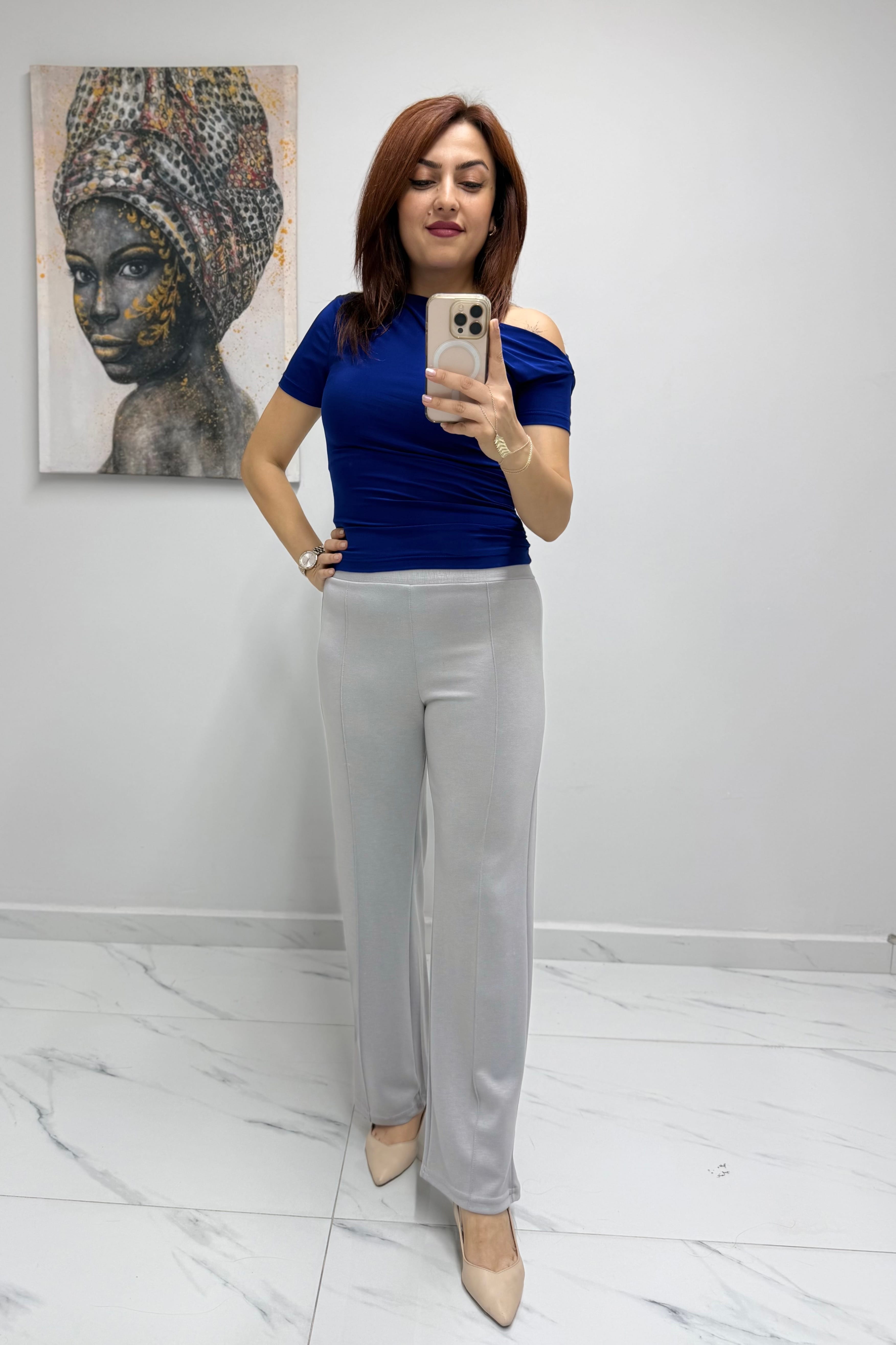 Modal Kumaş Çimalı Palazzo Pantolon