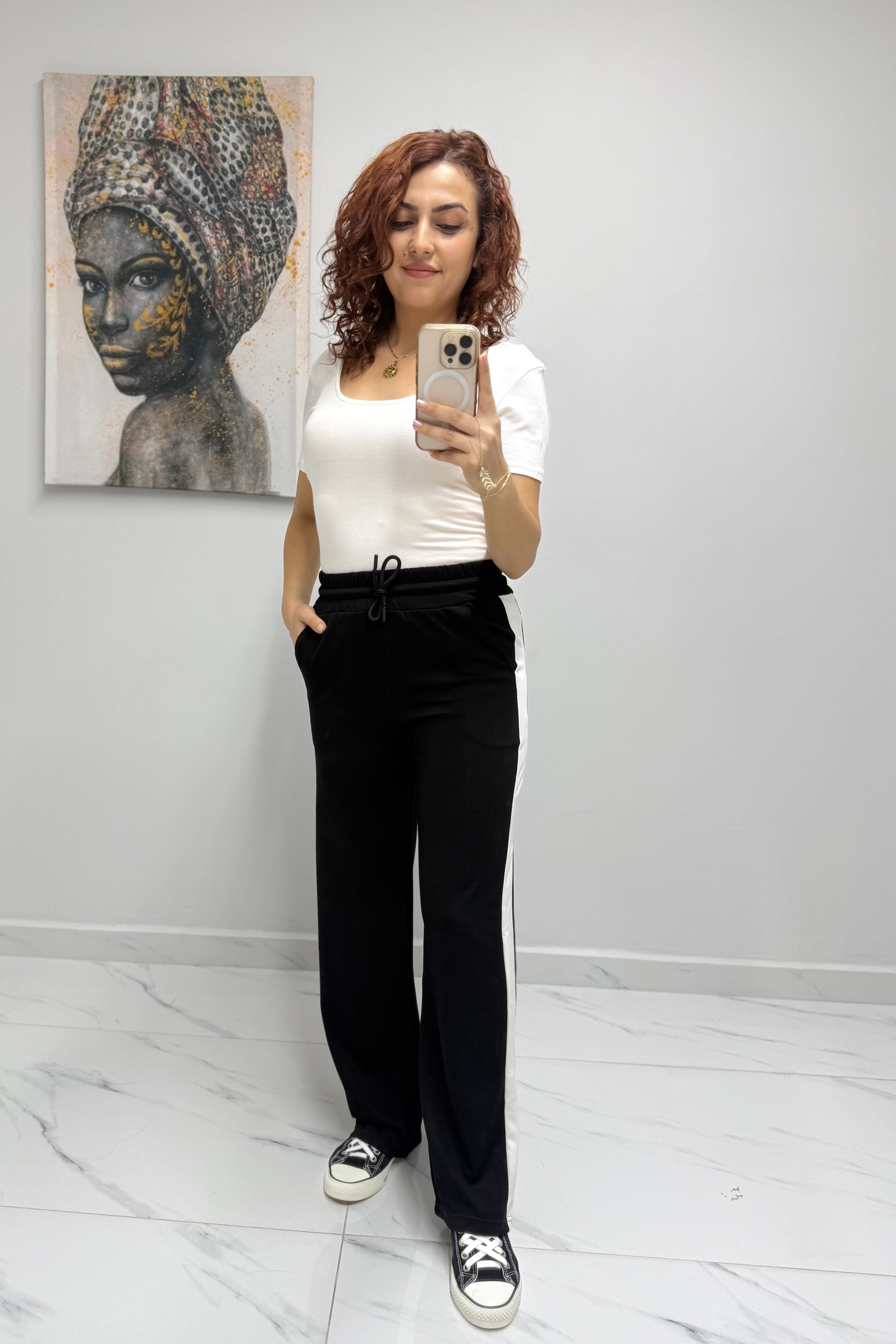 Yan Şeritli Modal Palazzo Eşofman Altı