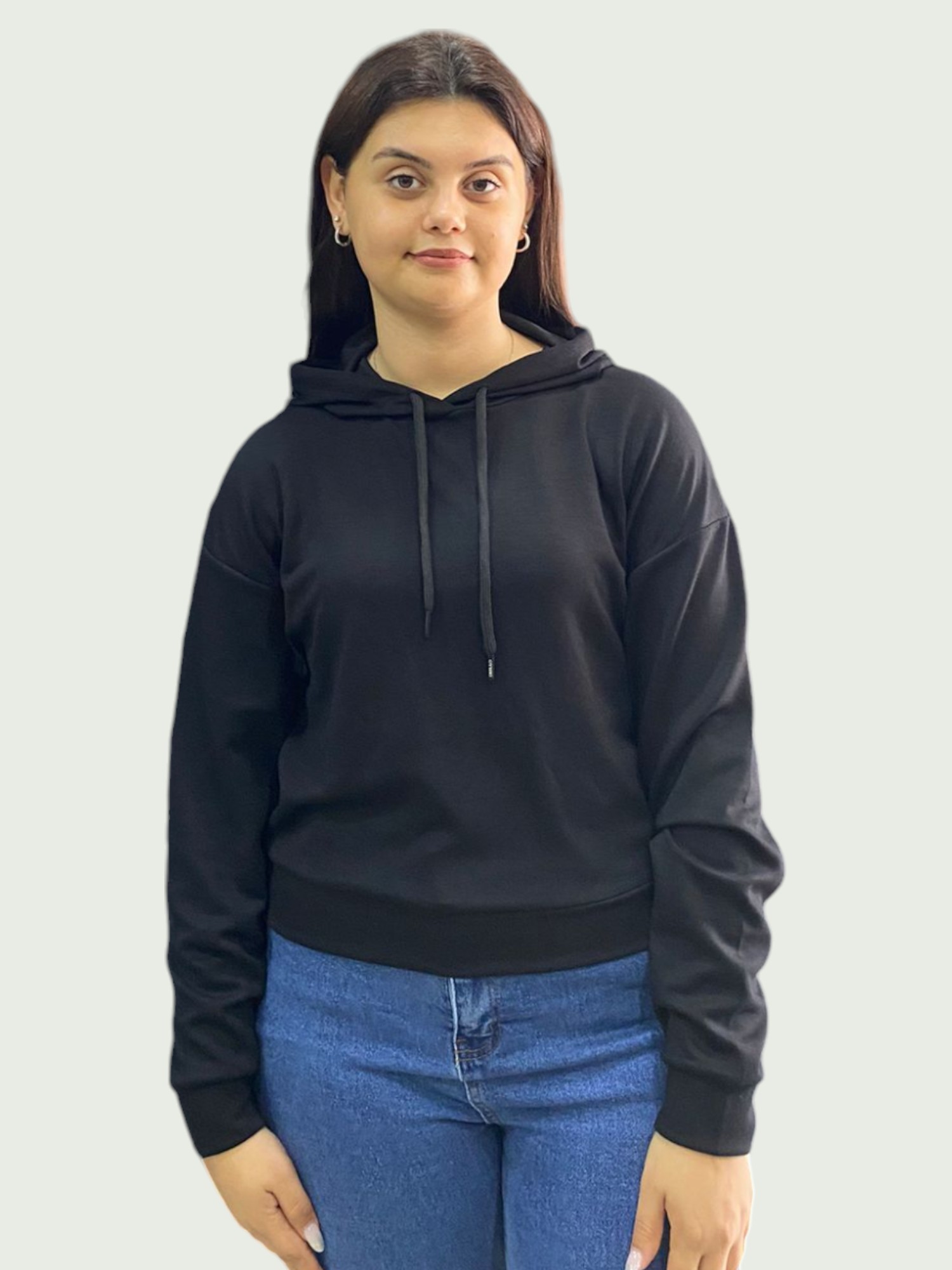 Modal Kumaş Kapşonlu Sweatshirt