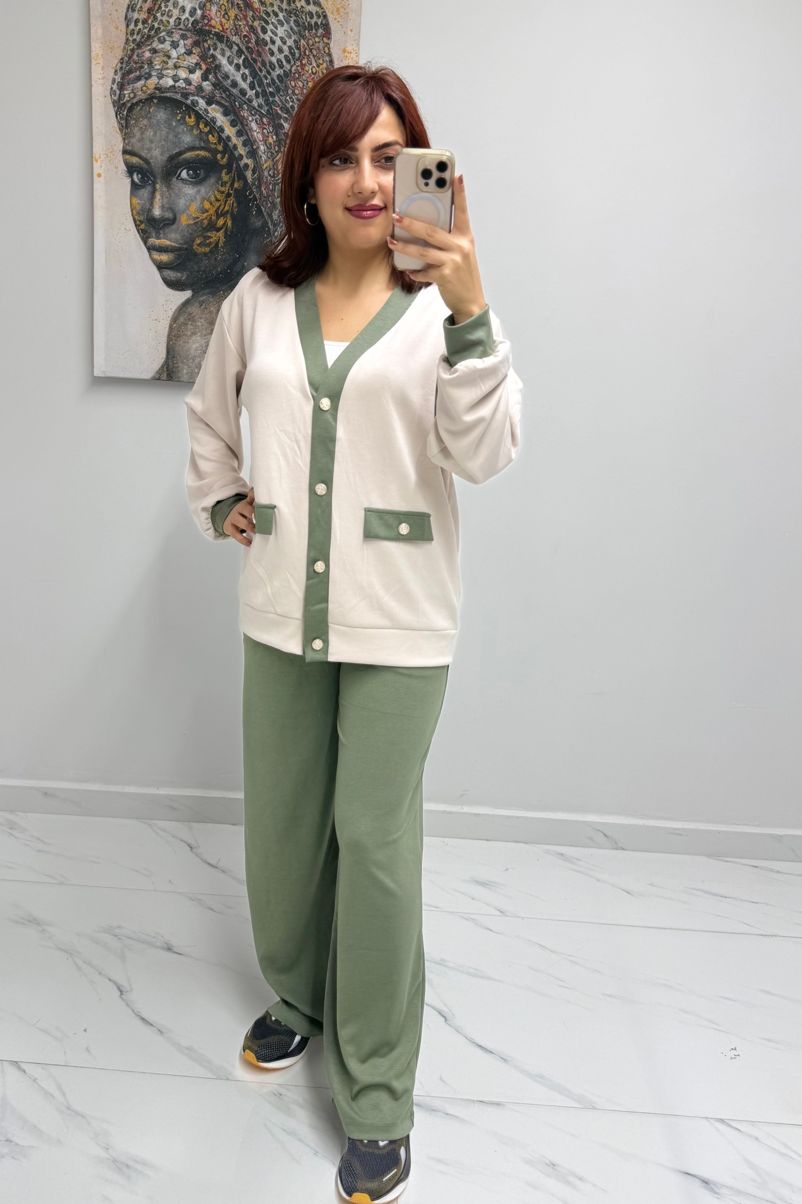 Garnili Hırkalı Modal Takım