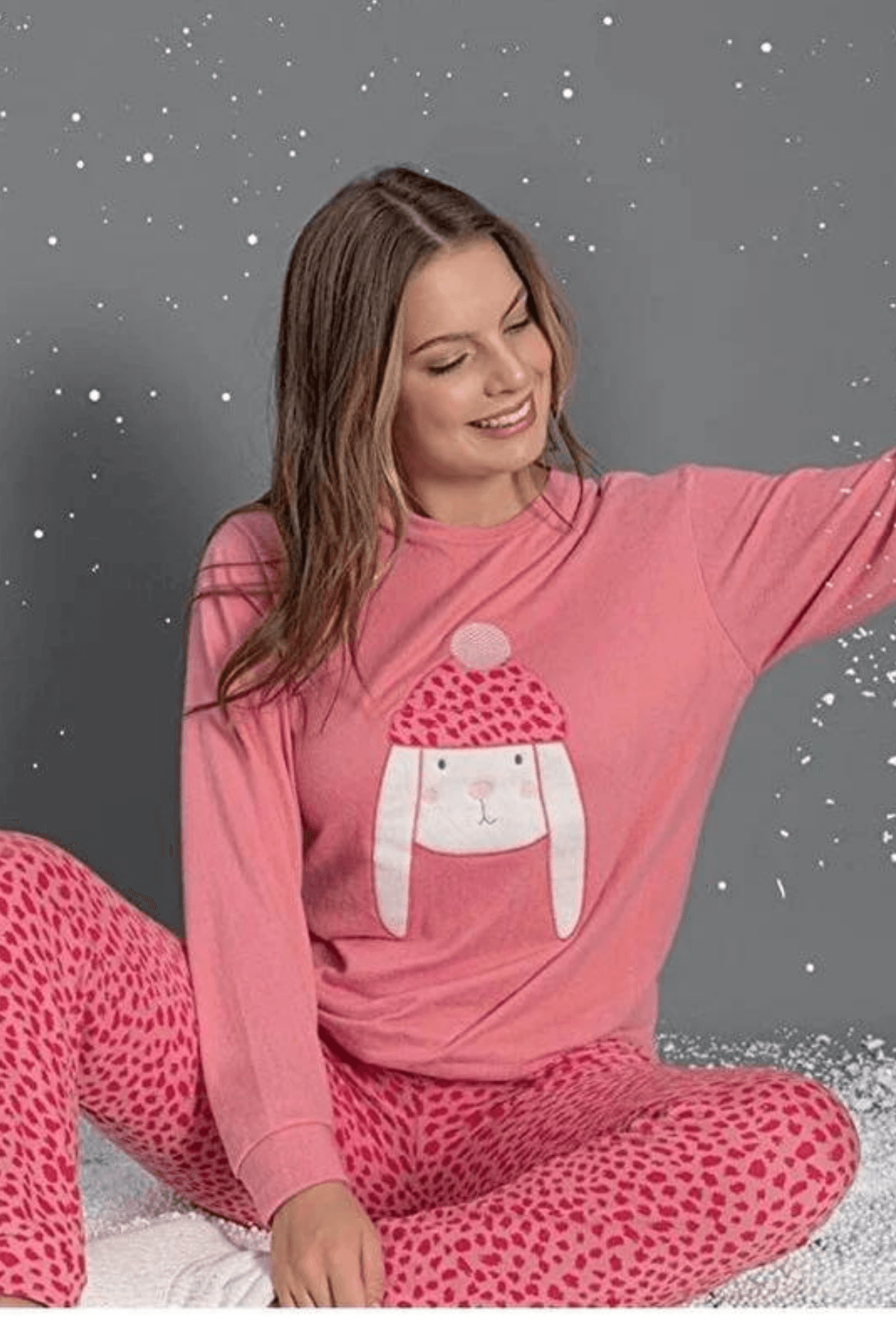 Termal Pembe Uzun Kollu Pijama Takımı 
