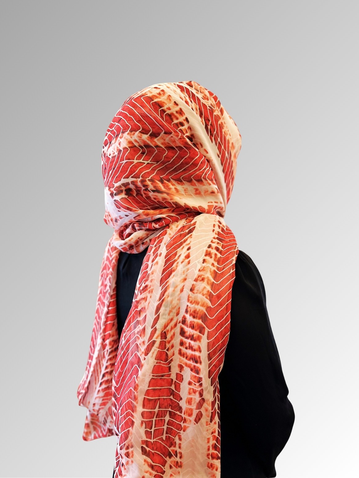 Zebra Desenli Şifon Şal