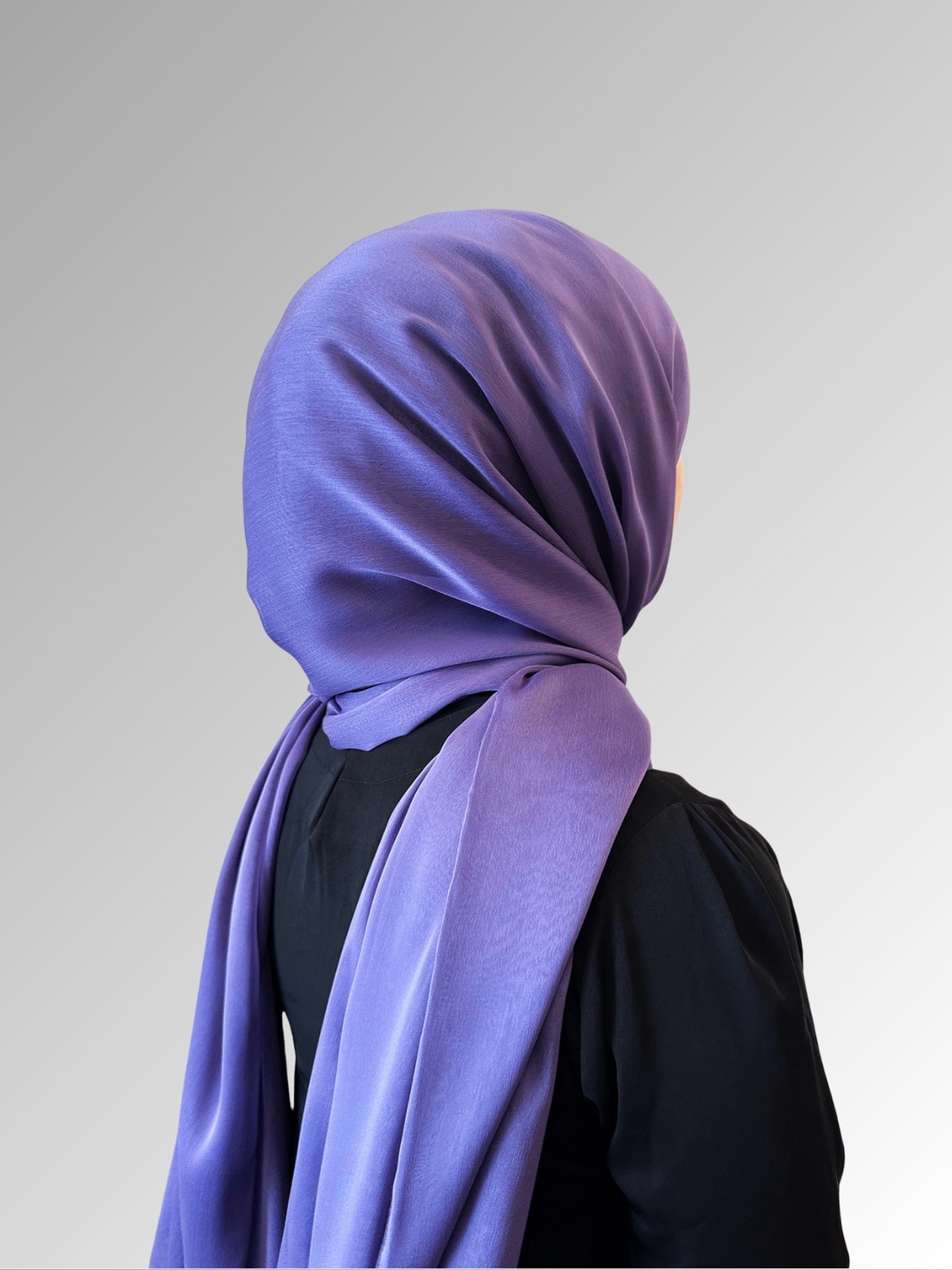Düz Renk Şifon Şal - Mor