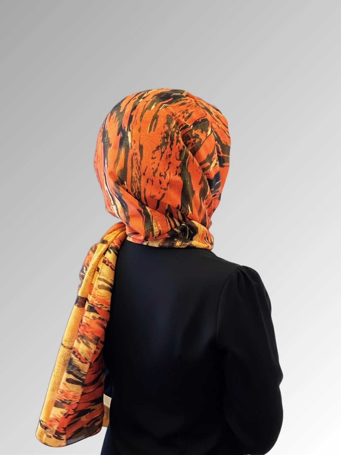 Kaplan Desenli Şifon Şal