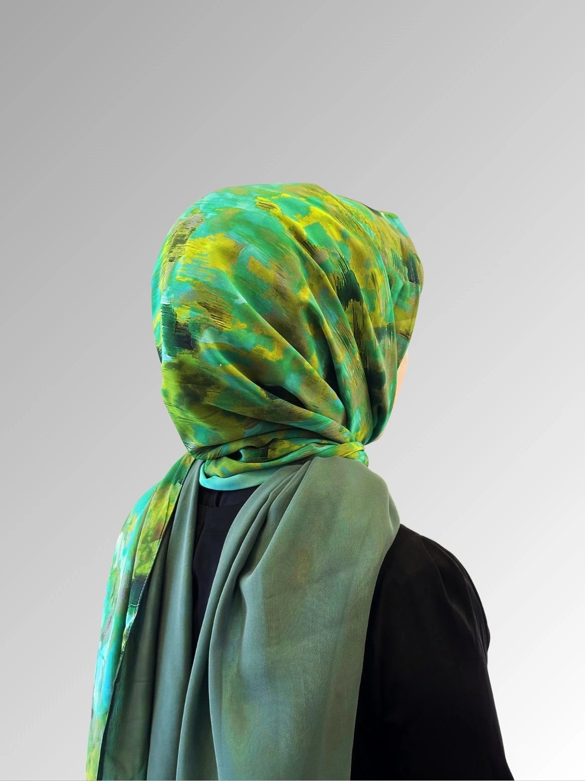 Orman Desenli Şifon Şal