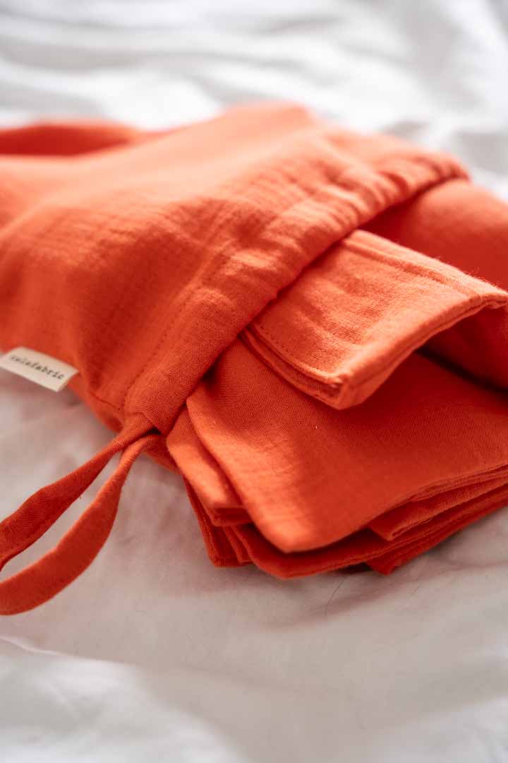 BAĞCIKLI MÜSLİN YASTIK KILIFI SETİ 4 RENK SEÇENEĞİ