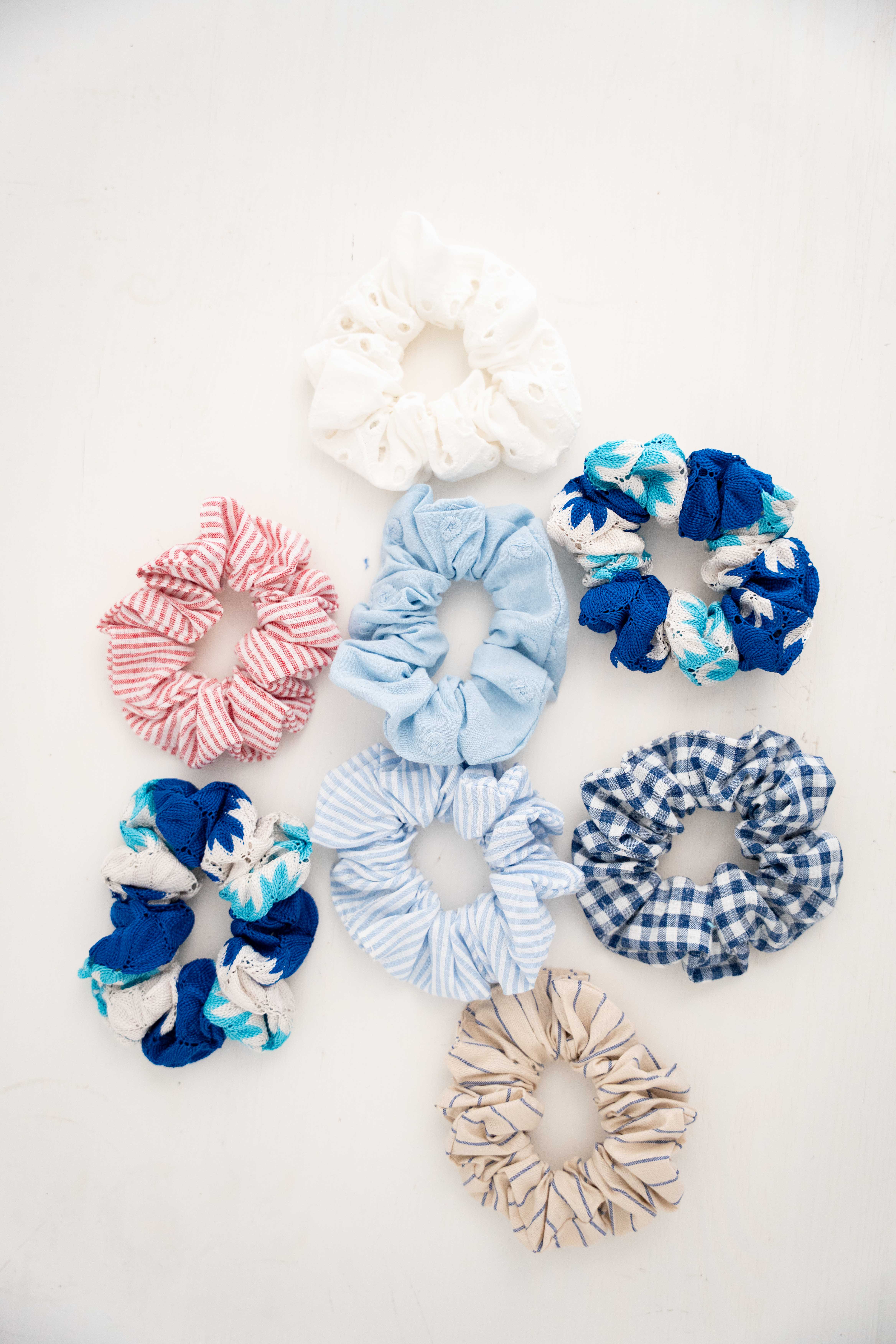 2’Lİ LASTİK TOKA (SCRUNCHIE) SETİ - PAMUK & KETEN LASTİK TOKA SETİ 