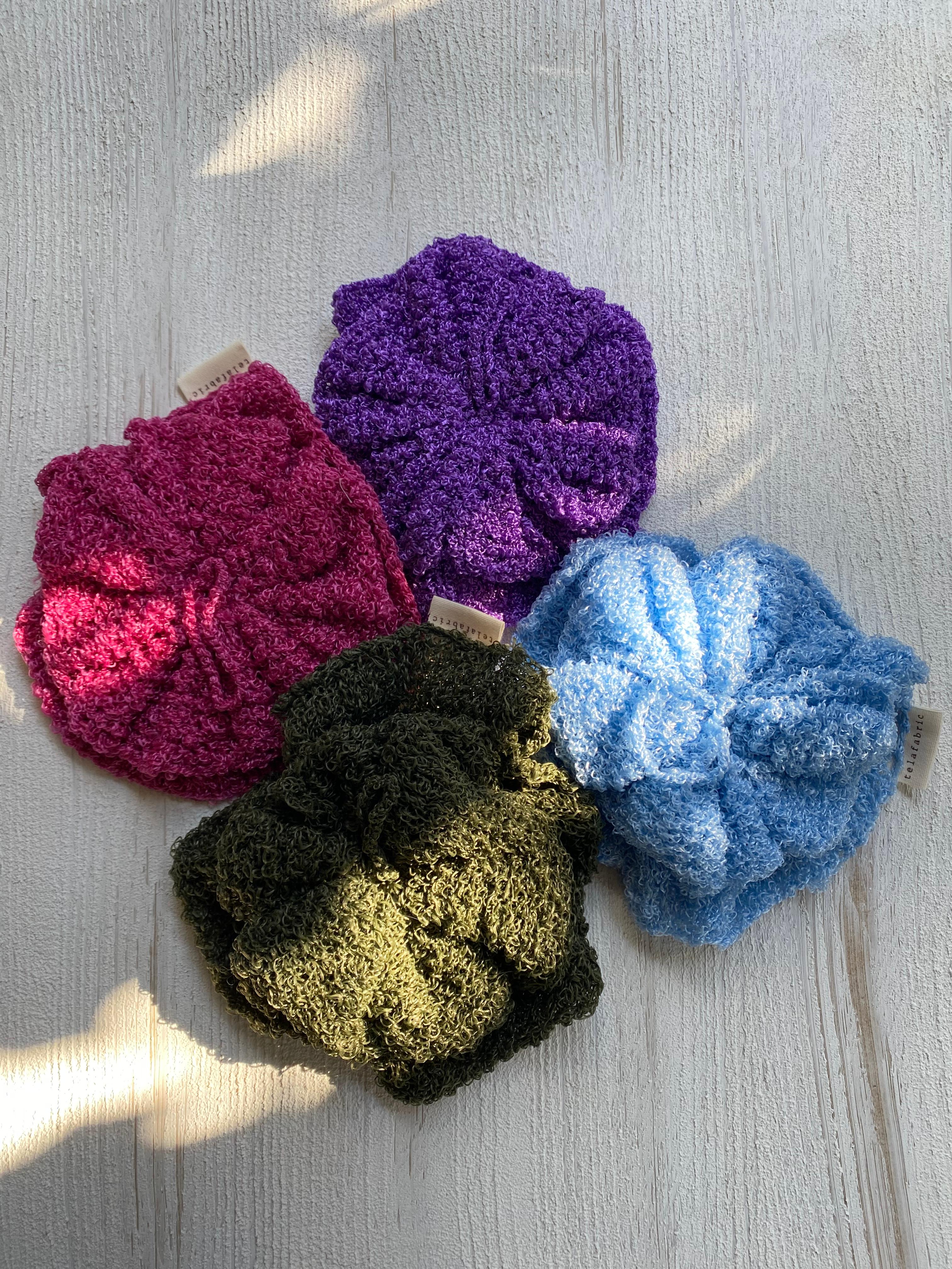 EL ÖRGÜSÜ YUMUŞAK BANYO LİFİ ( RENKLİ )