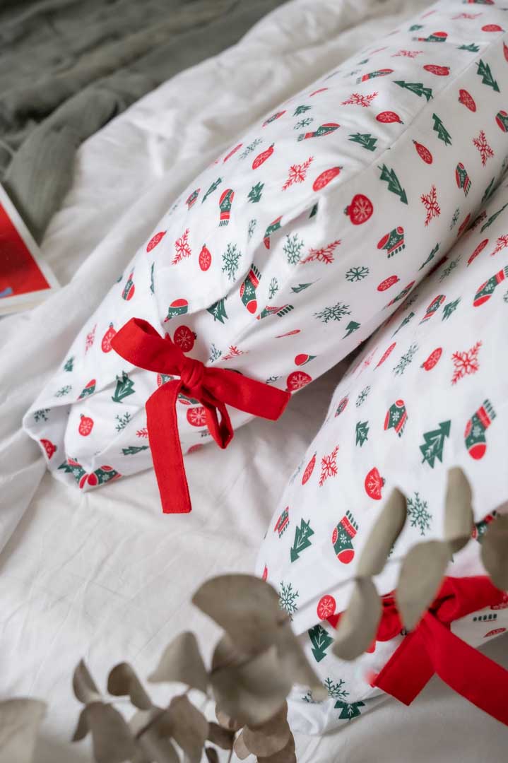 %100 PAMUK YILBAŞI ÖZEL YASTIK KILIFI SETİ PAZEN FLANEL