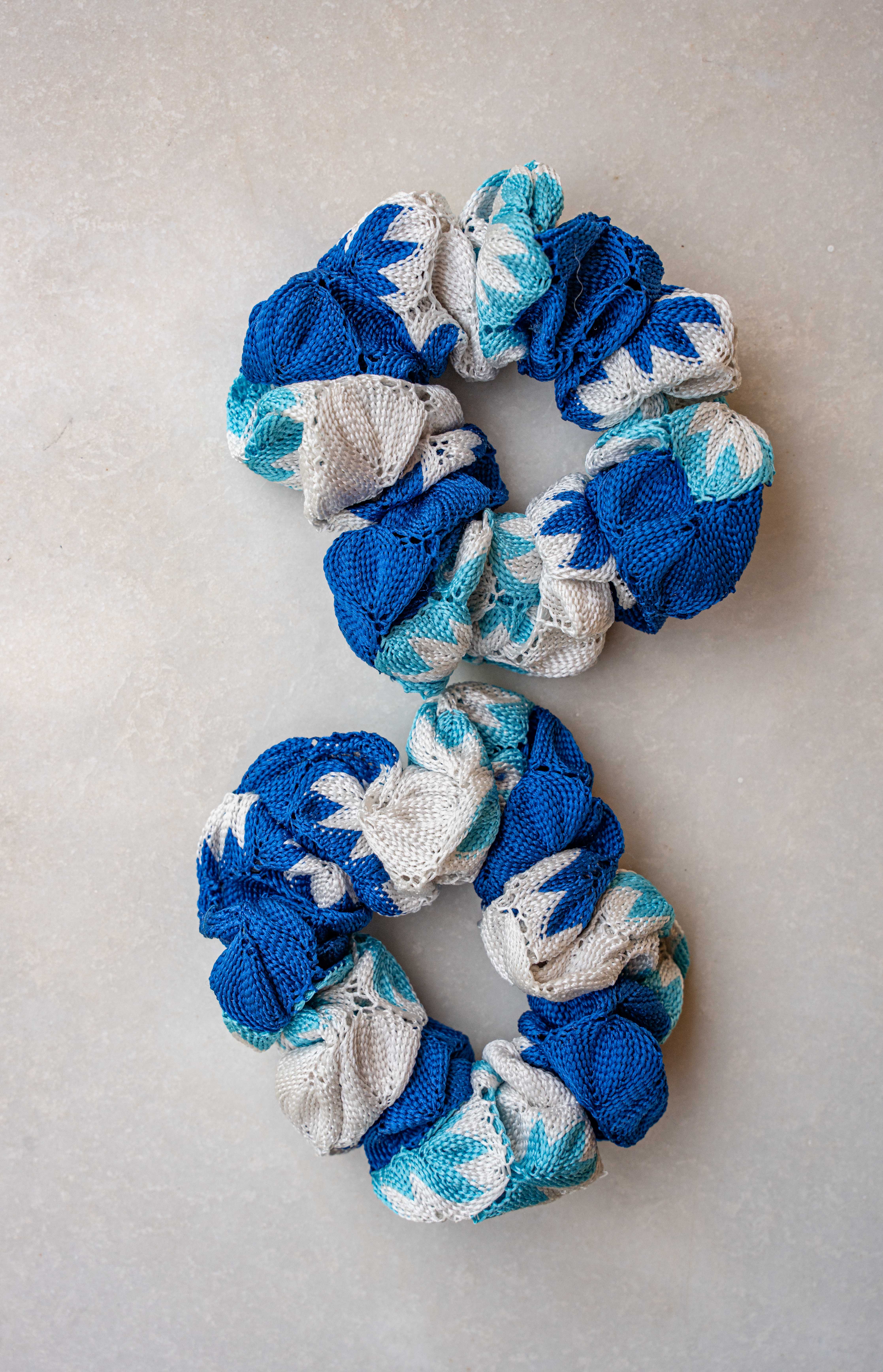 2’Lİ LASTİK TOKA (SCRUNCHIE) SETİ - PAMUK & KETEN LASTİK TOKA SETİ 