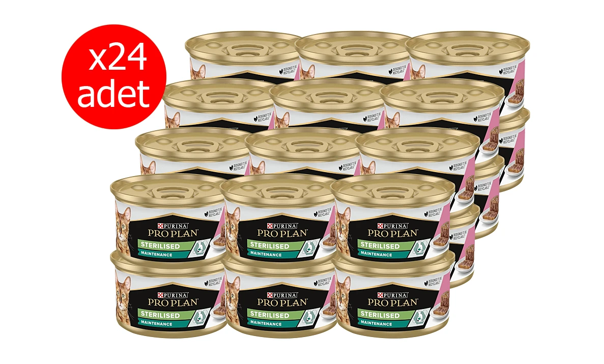 Pro Plan Ton Balıklı, Somonlu Kısırlaştırılmış Kedi Konservesi 24x85 Gr