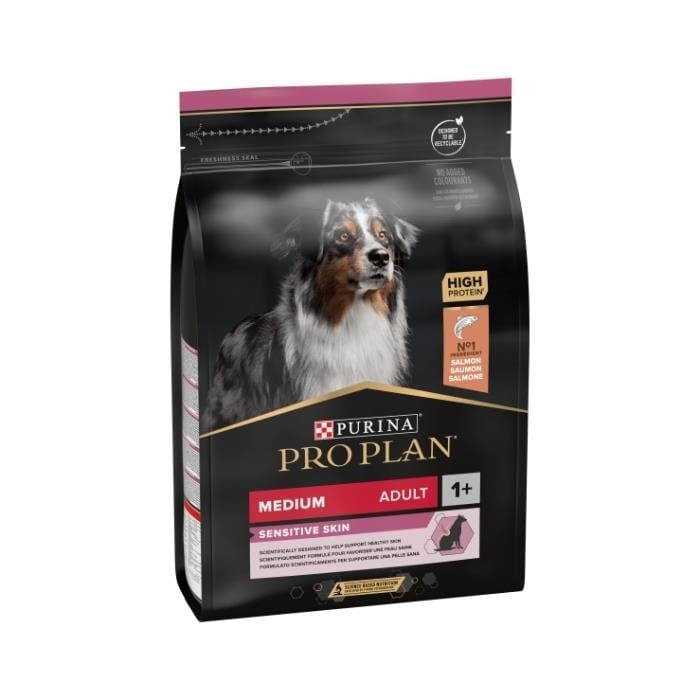 Pro Plan Medium (Orta Irk) Somonlu Hassas Deri ve Sindirime Sahip Yetişkin Köpek Maması