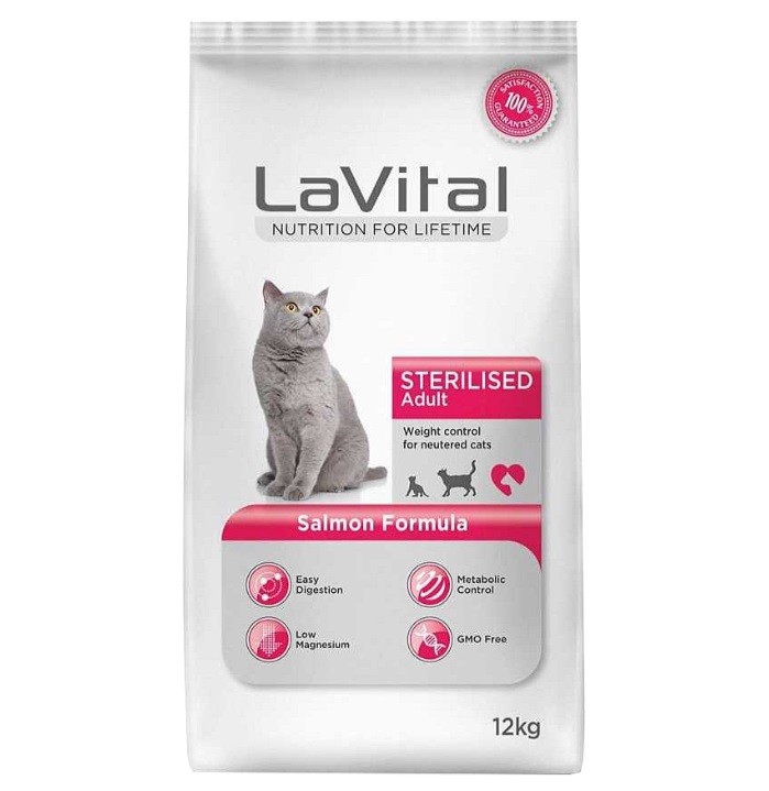 Lavital Somonlu Kısır Kedi Maması 12kg