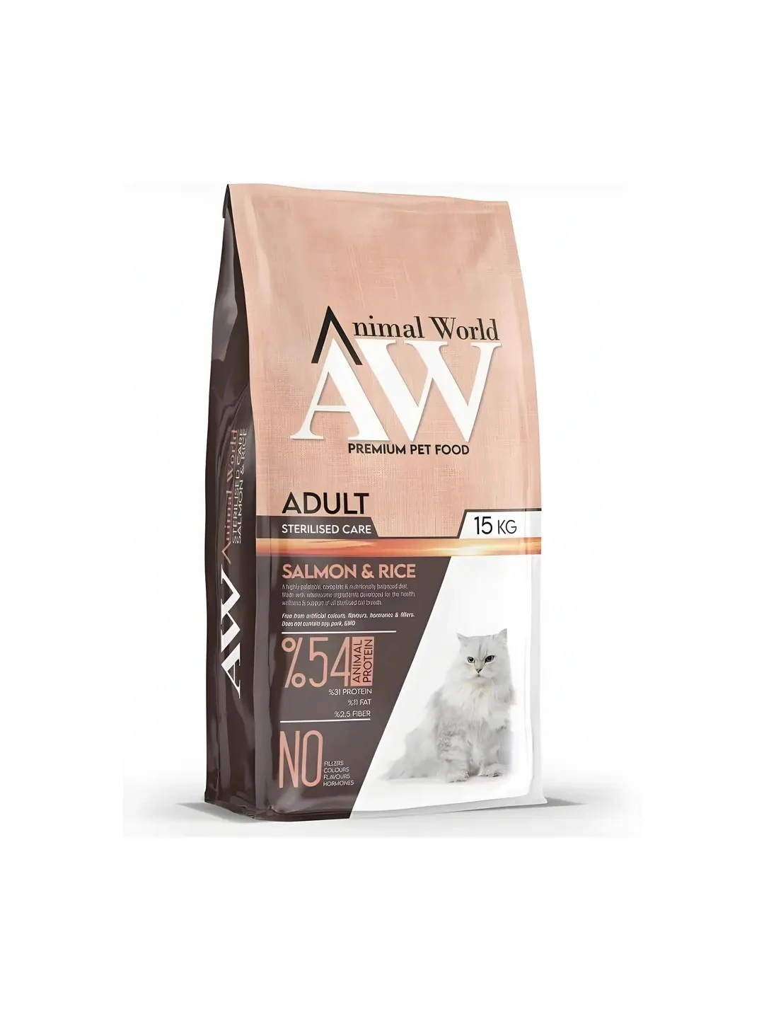 Animal World Somonlu Kısırlaştırılmış Kedi Maması 15 kg