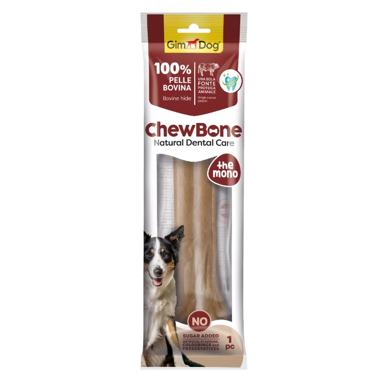 GimDog Chew Bones Press Köpek Çiğneme Kemiği 10'' 210 Gr 1'li Naturel