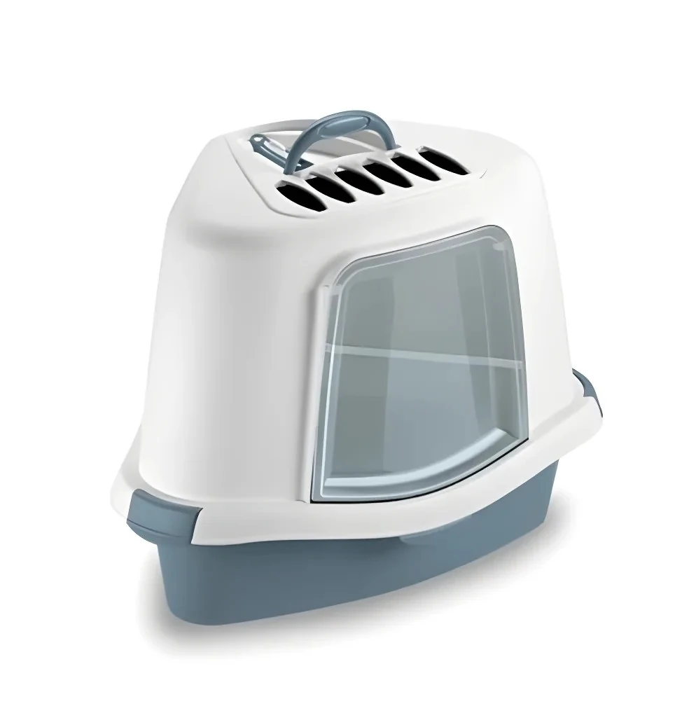 Stefanplast Sprınt Corner Plus Mavi - Beyaz Kedi Tuvaleti 40x56x40cm