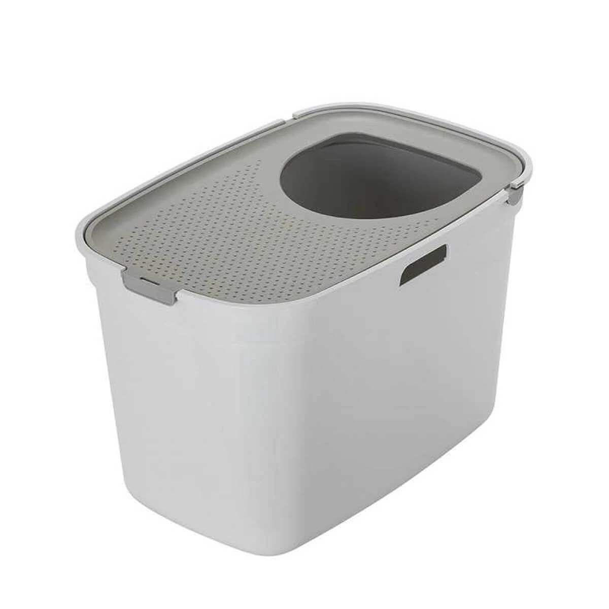 Moderna Top Cat Üstten Girişli Kapalı Kedi Tuvaleti Gri