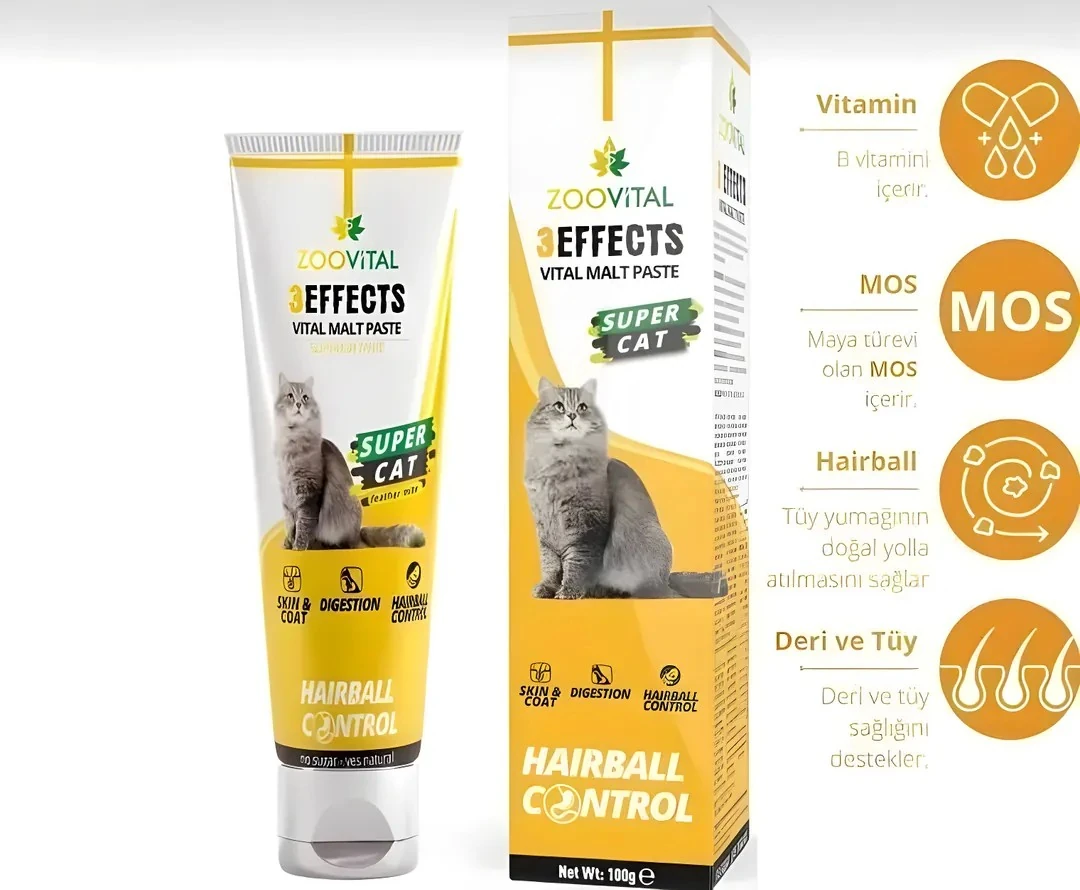 Zoovital Kedi Malt Paste Kediler Için Tüy Yumağı Önleyen Malt Macun 100gr