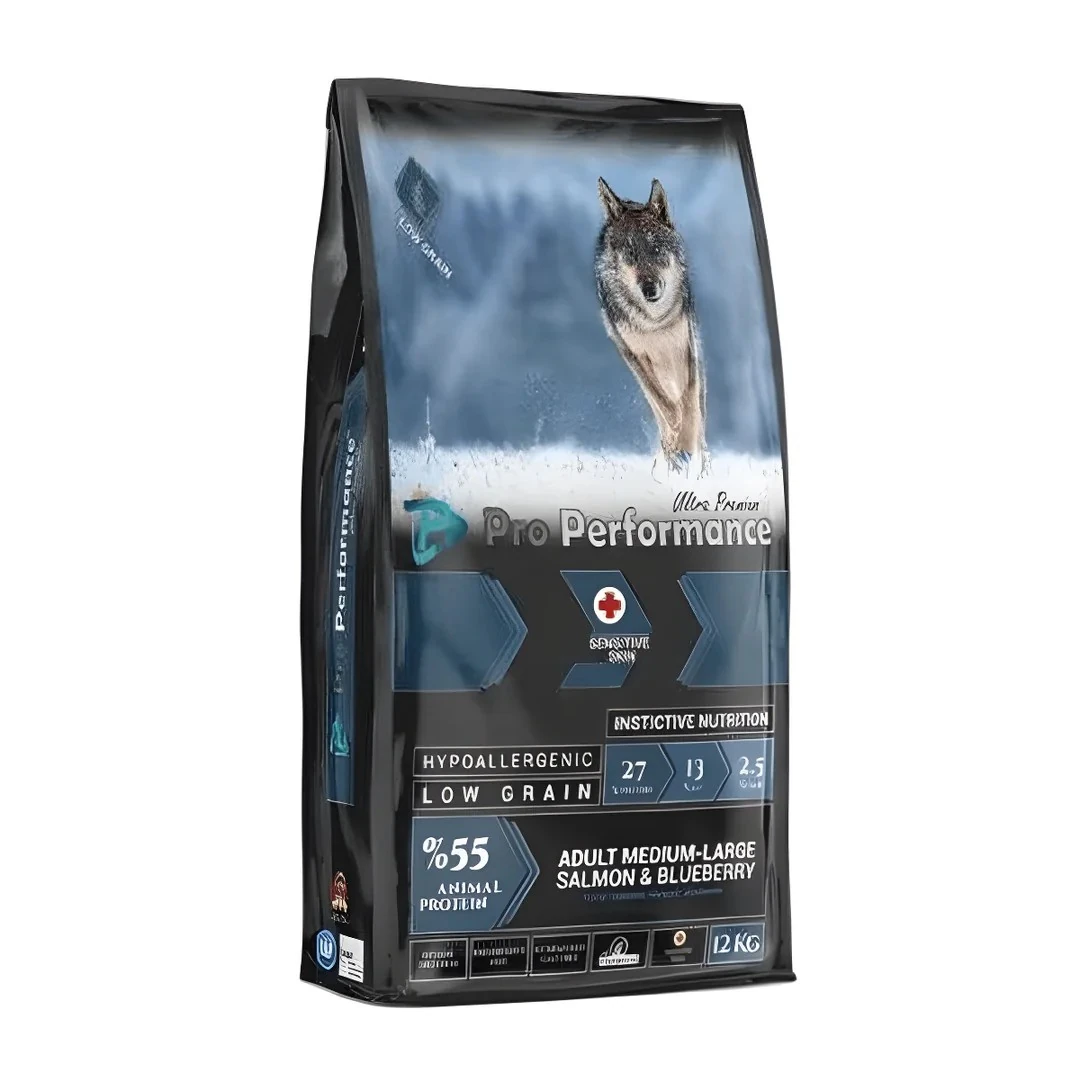 Pro Performance Ultra Premium Orta ve Büyük Irklar İçin Somonlu ve Yaban Mersinli Yetişkin Köpek Maması 12 Kg