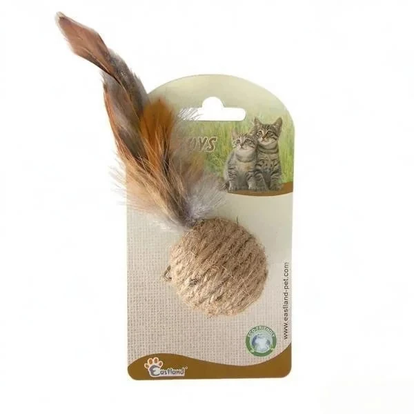 Eastland Hasır Tüylü Top Kedi Oyuncağı 4cm