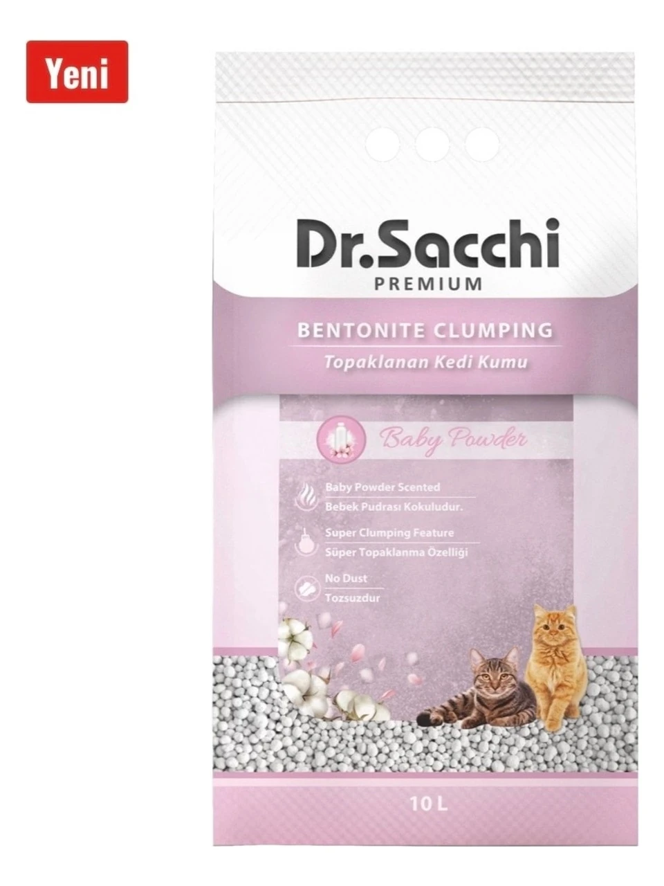 Dr. Sacchi Bebek Pudralı Kedi Kumu 10lt