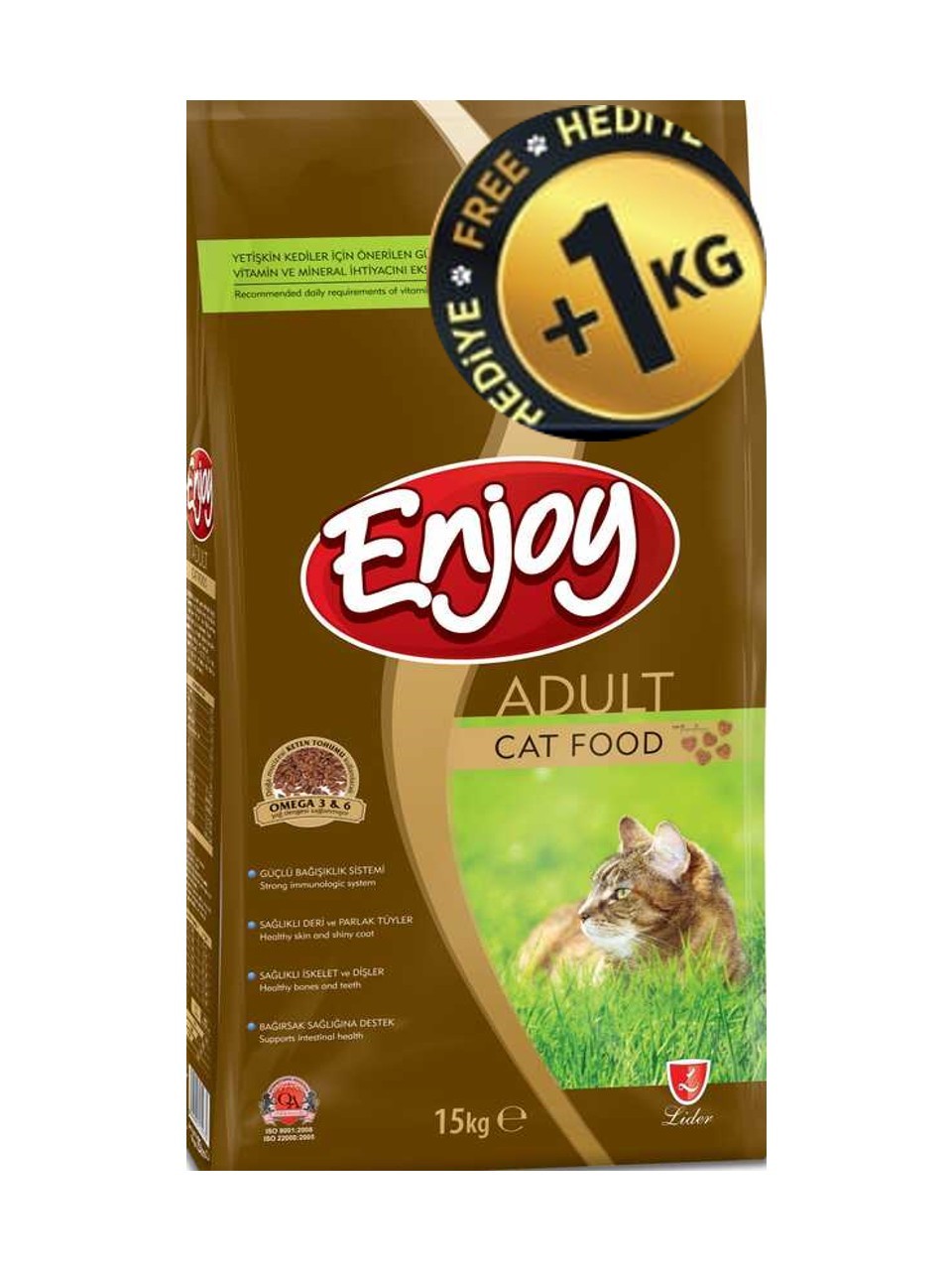 Enjoy Kedi Maması Tavuklu Yetişkin 15 Kg + 1 kg