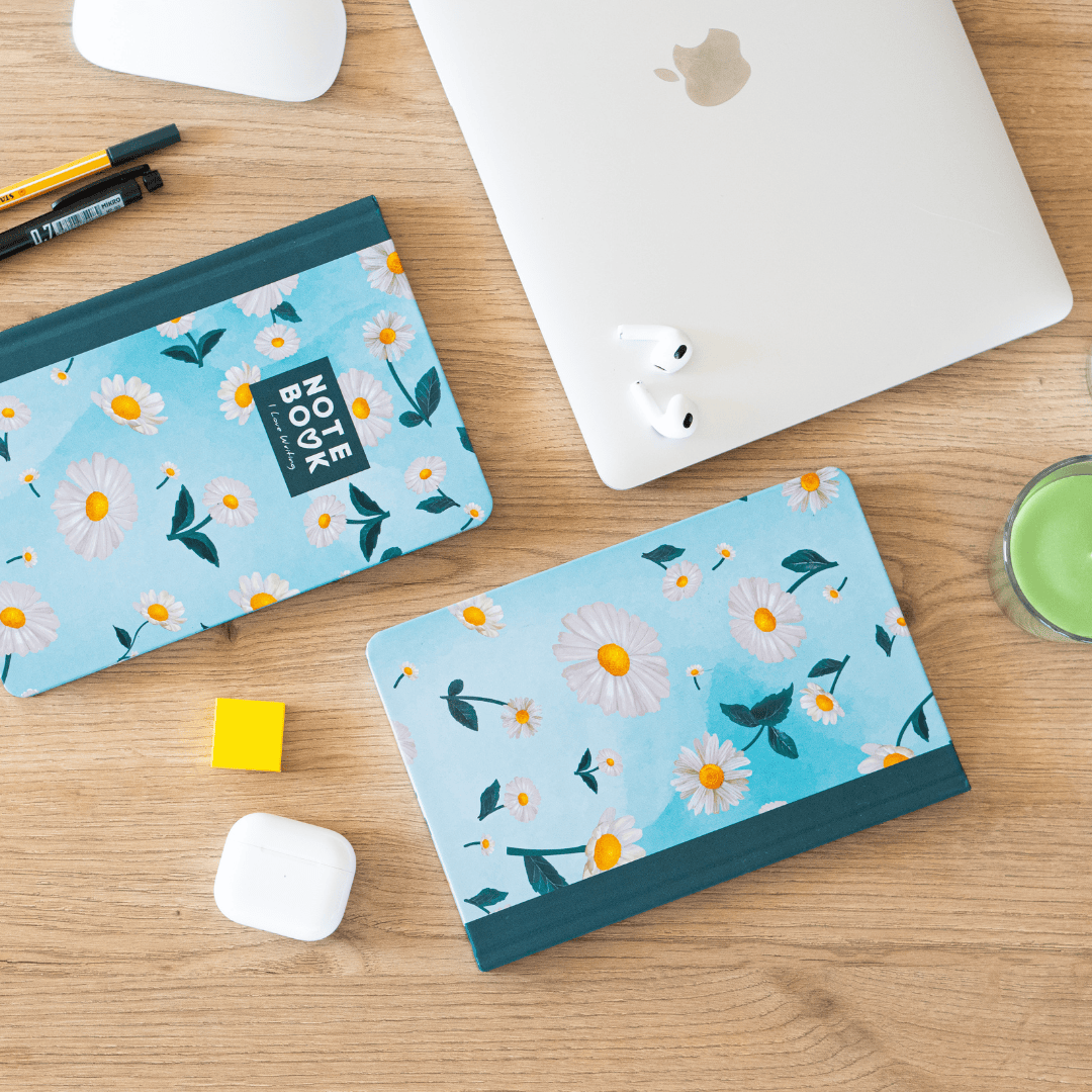 Sert Kapak Çizgisiz Defter 14x21 cm - Natural Collection - Mavi