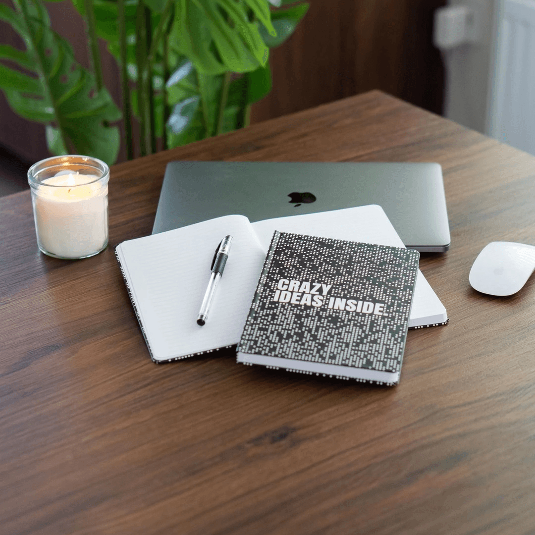 Sert Kapak A5 Çizgili Defter 14x21 cm 192 Sayfa - Words Collection Pixel Crazy Not Defteri