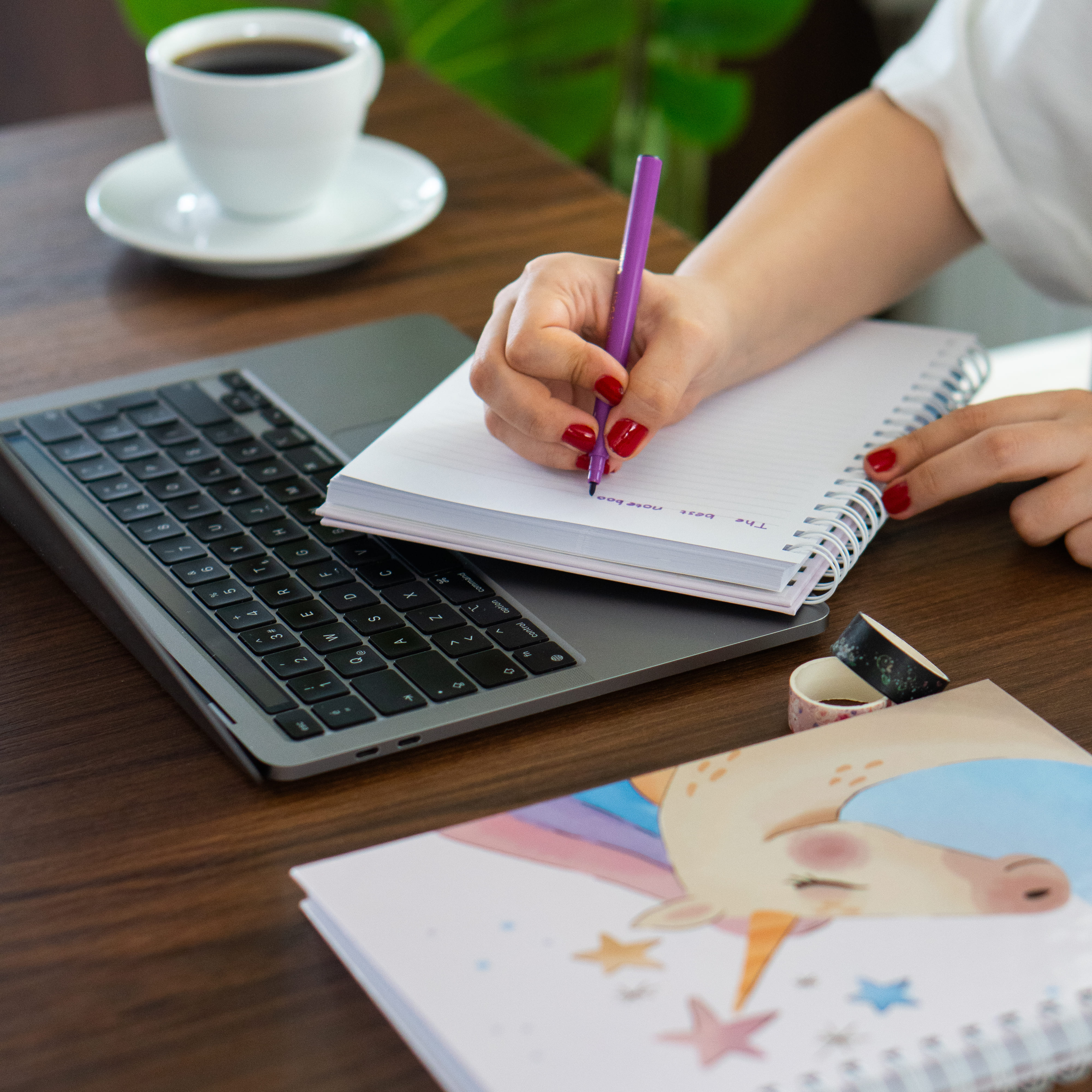 Sert Kapak Çizgili Defter 17x24 cm 160 Sayfa - Unicorn Collection Stickerlı Okul Defteri