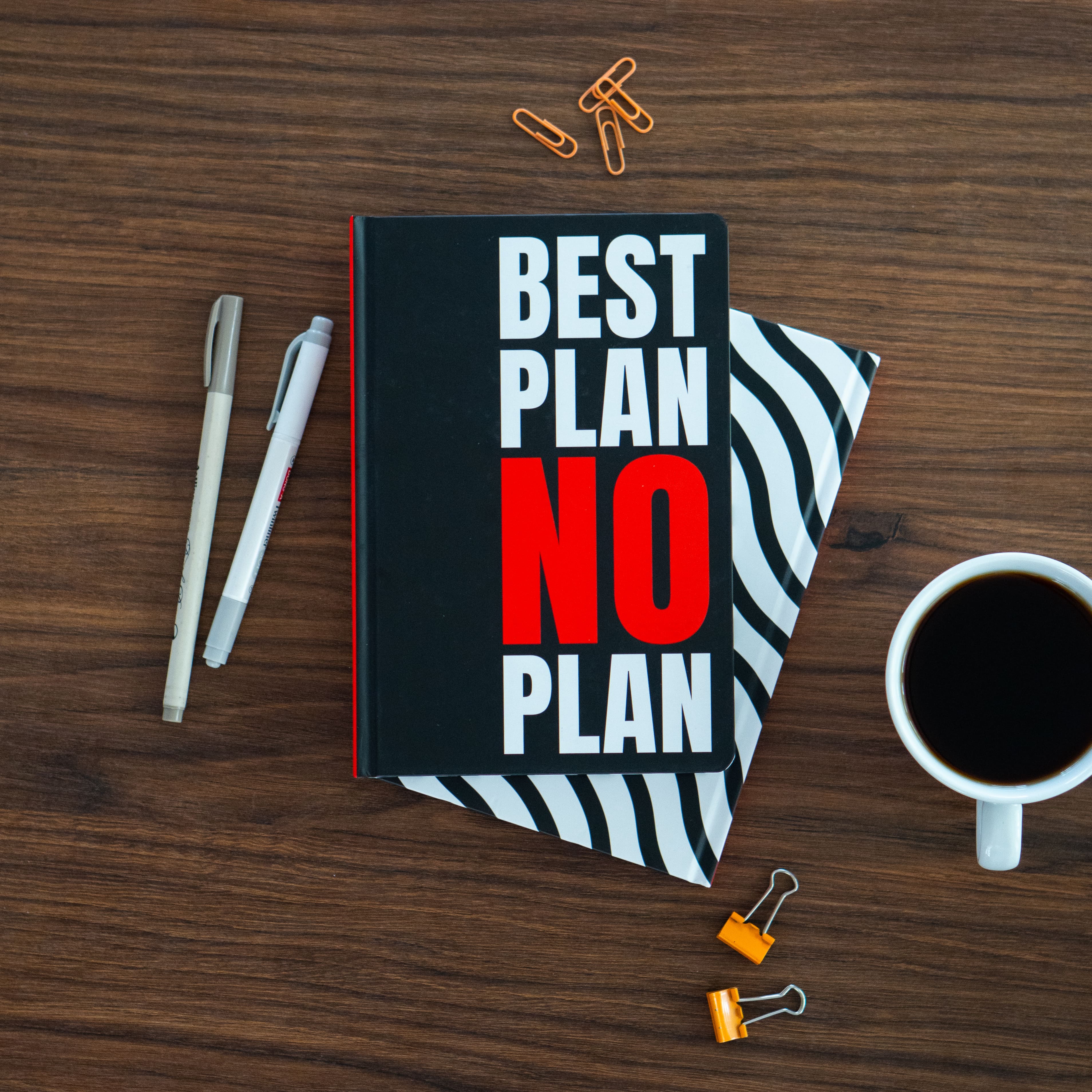 Sert Kapak A5 Çizgili Not Defteri 14x21 cm 192 Sayfa - Words Collection Best Plan, No Plan