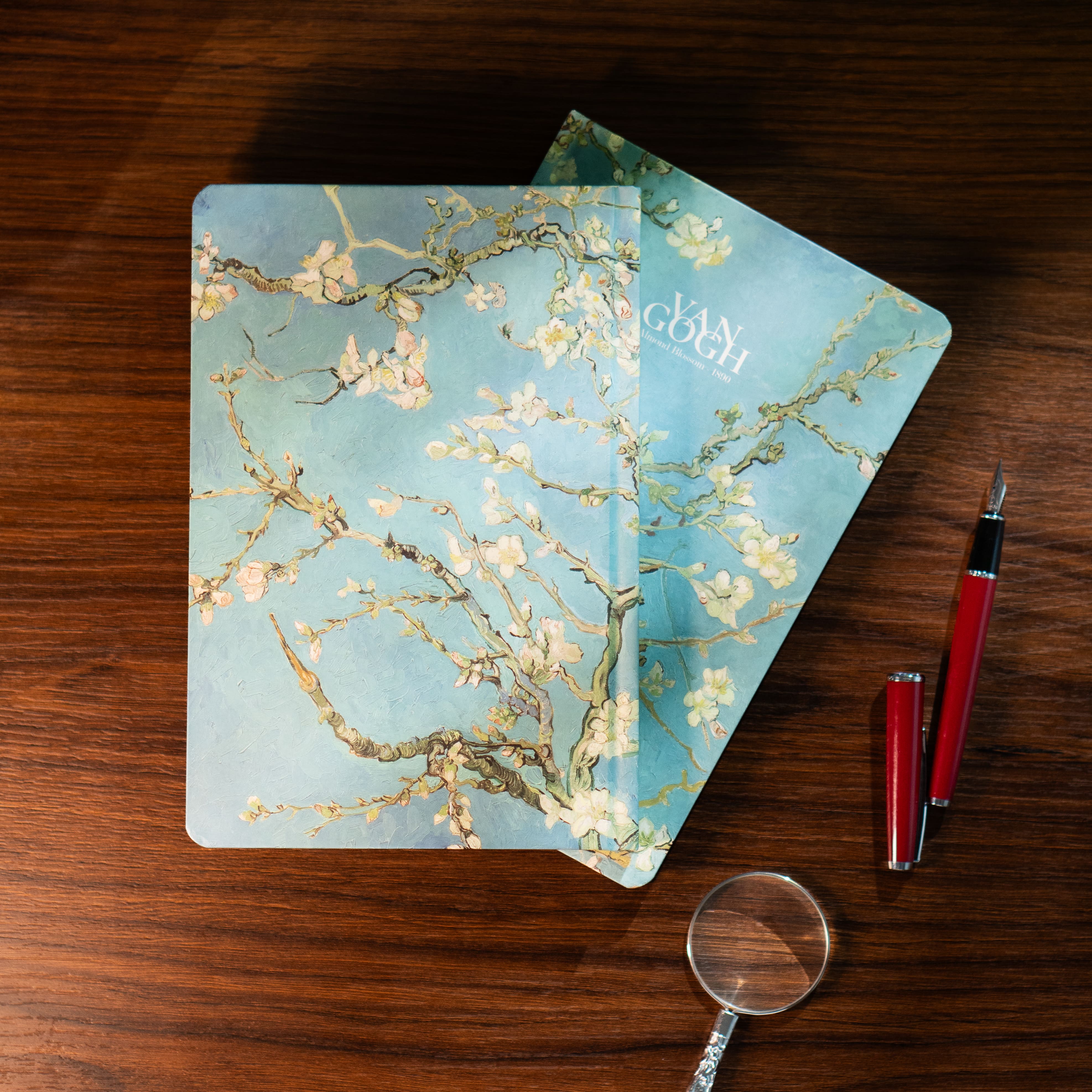 Art Collection Van Gogh Almond Blossom Not Defteri - Sert Kapak A5 Noktalı Defter 14x21 cm