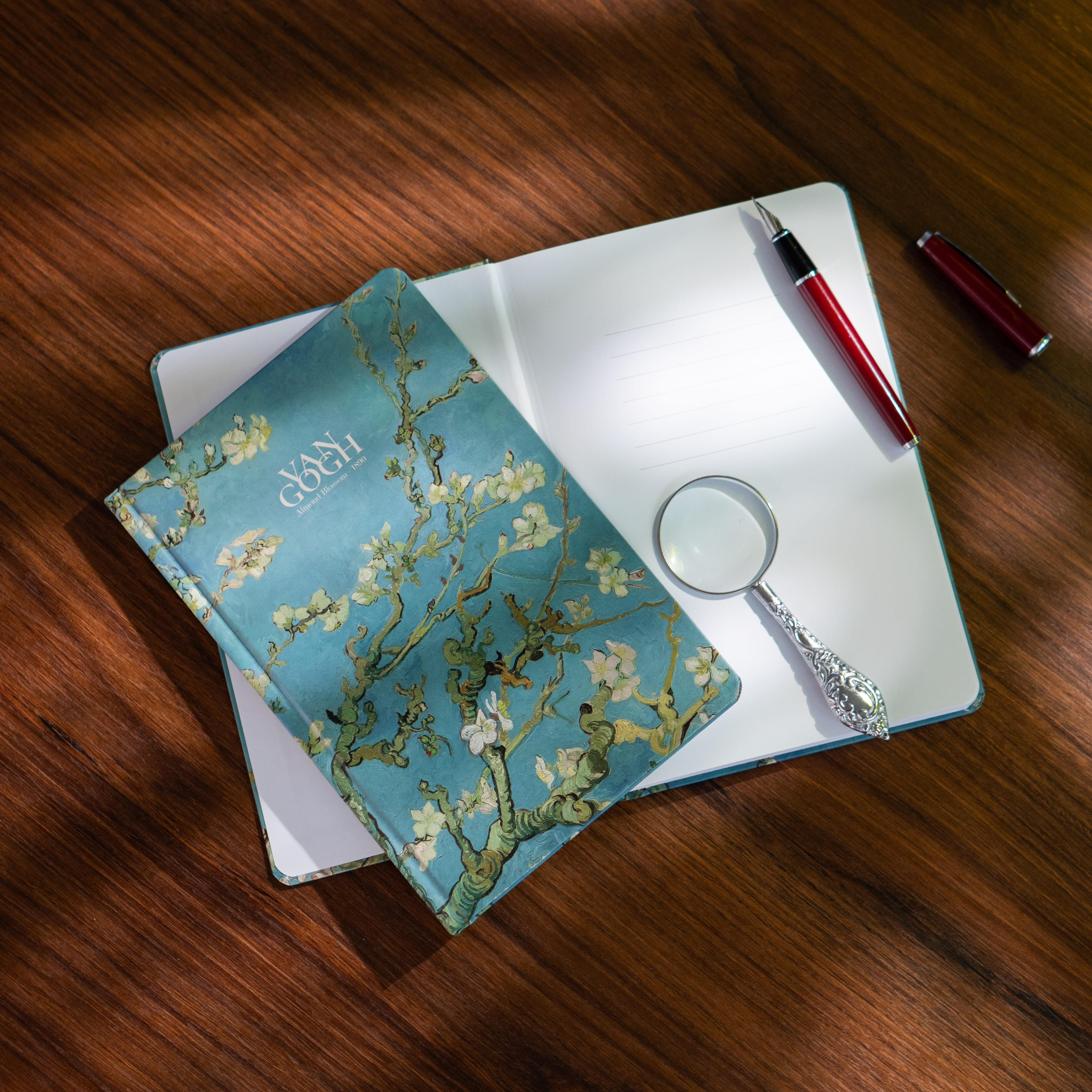 Art Collection Van Gogh Almond Blossom Not Defteri - Sert Kapak A5 Noktalı Defter 14x21 cm