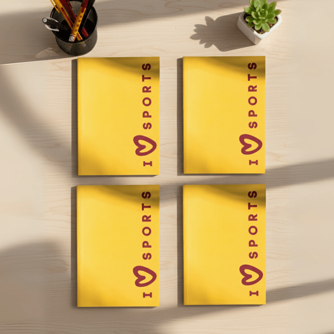 Taraftar Sport Collection - Esnek Kapak Çizgili 4'lü Defter Seti 160 Sayfa Not Defteri - Aslan