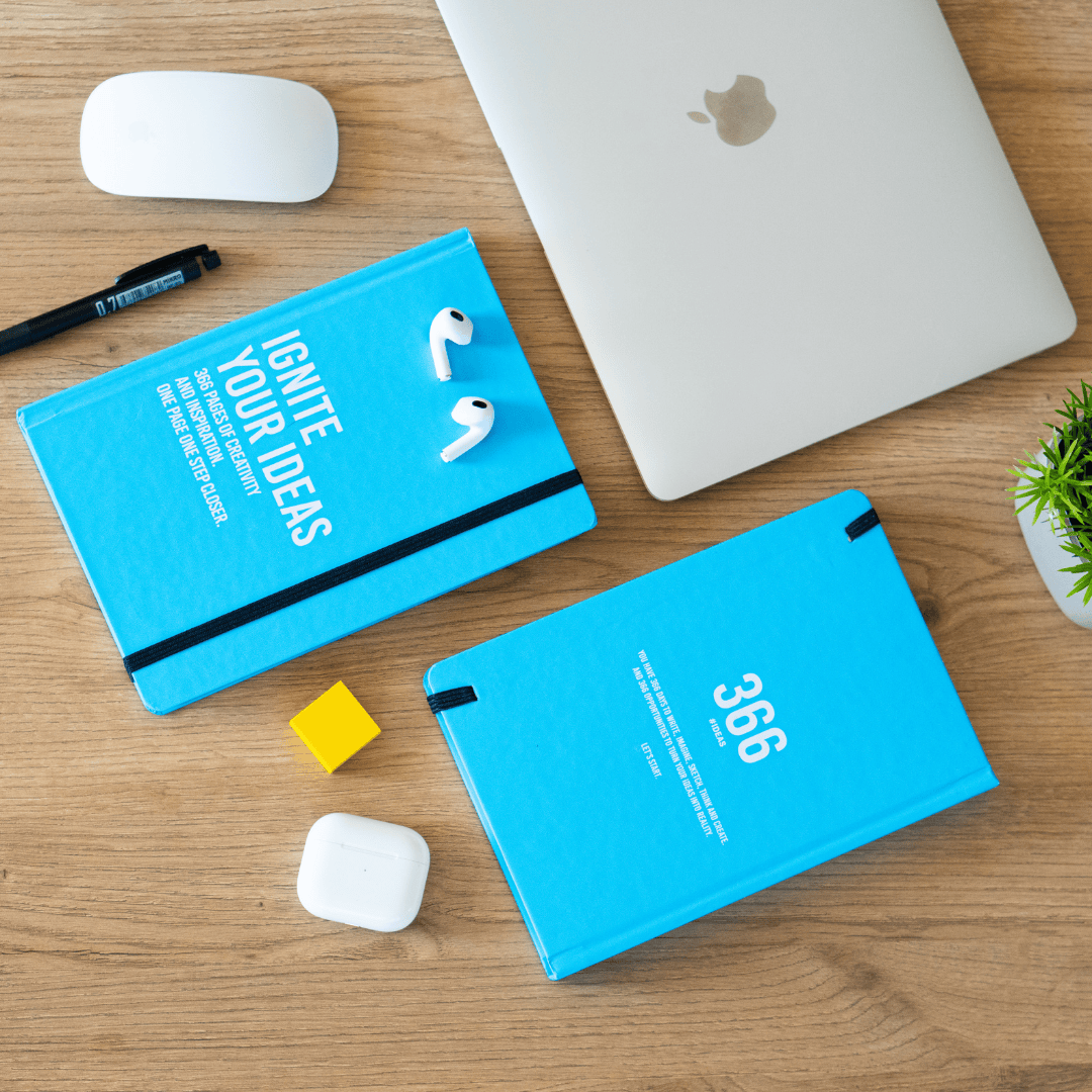 366. Gün Collection – Sert Kapak A5 Ajanda 14x21 cm Çizgili Defter Premium - Mavi